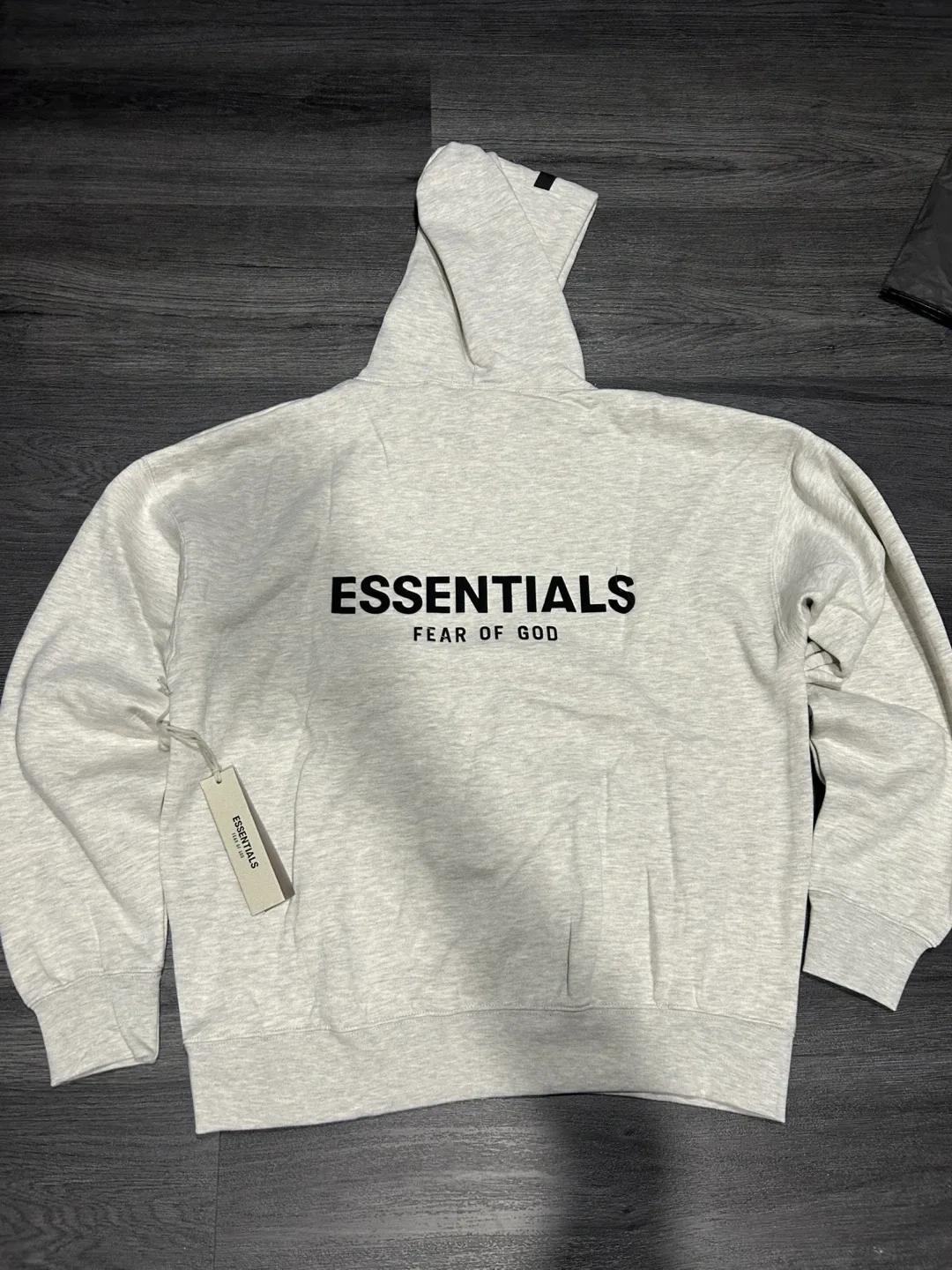 Small, Essentials “Light Oatmeal” Hoodie, With: Bag And Tags image indicator(4)