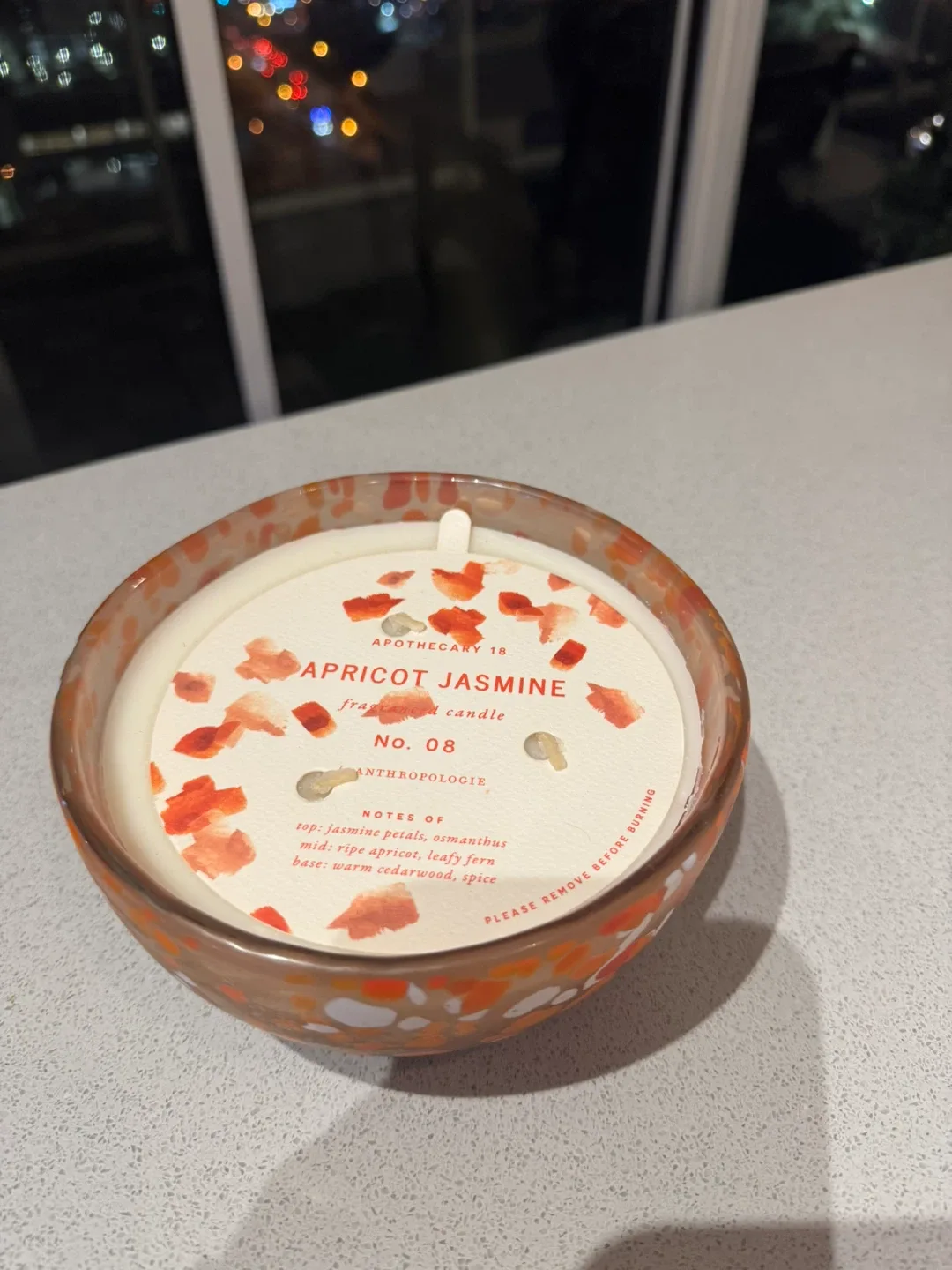 Anthropologie Apricot Jasmine Candle- Brand New, never opened image indicator(5)