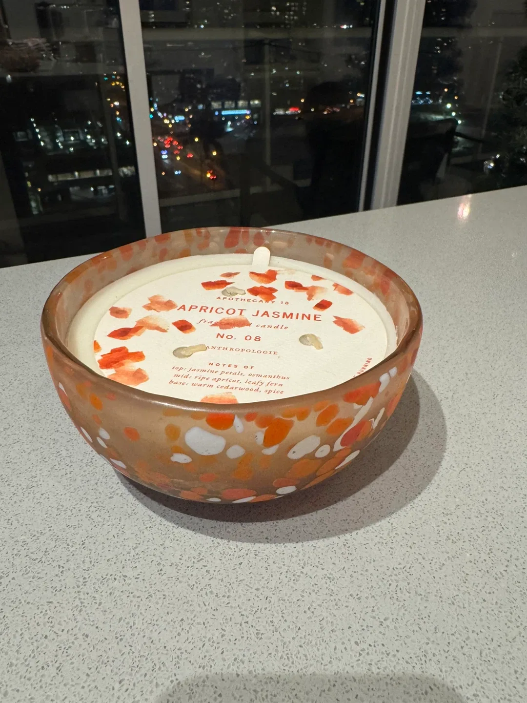 Anthropologie Apricot Jasmine Candle- Brand New, never opened image indicator(2)