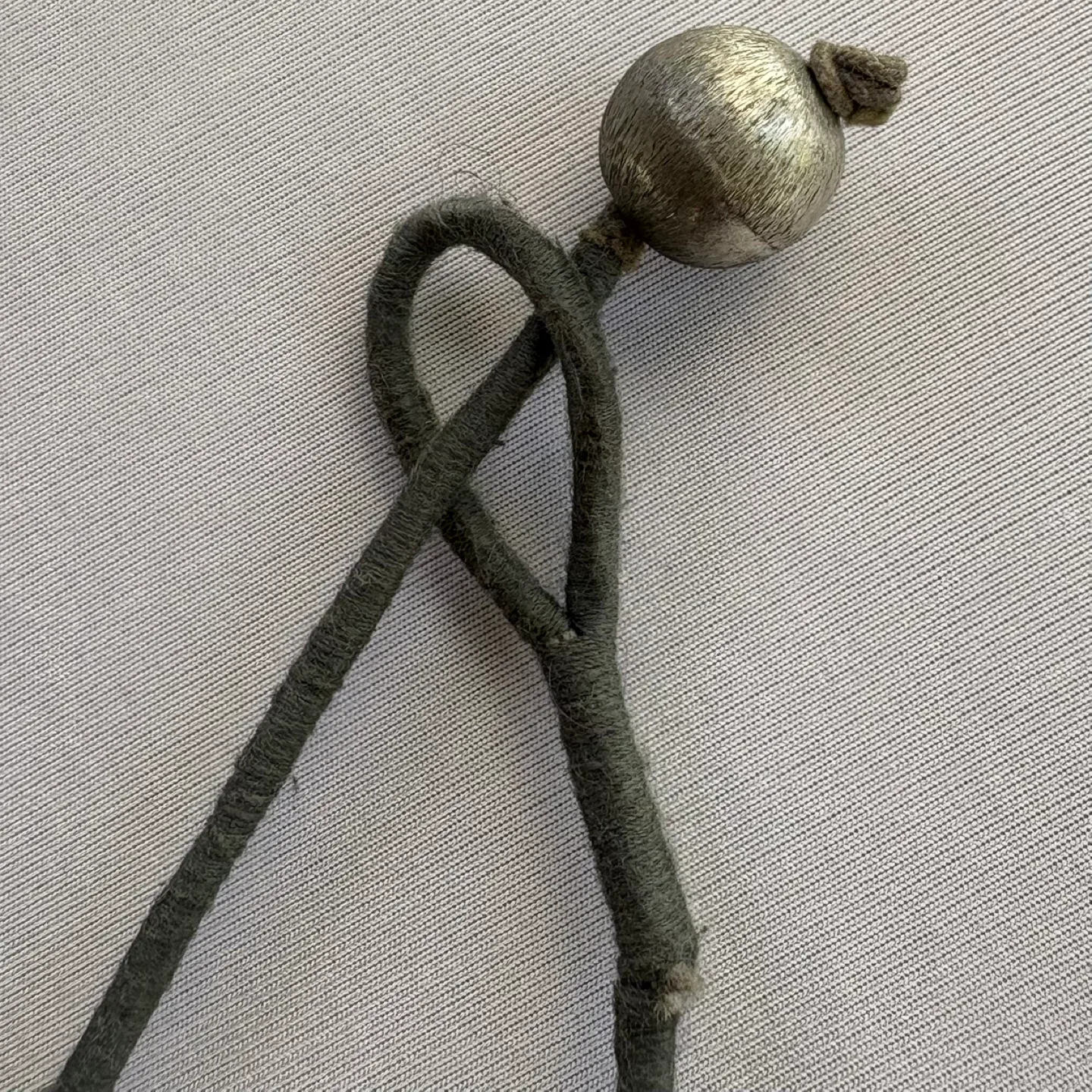 Pewter Colored Braided Multi Strand Beaded Necklace image indicator(7)