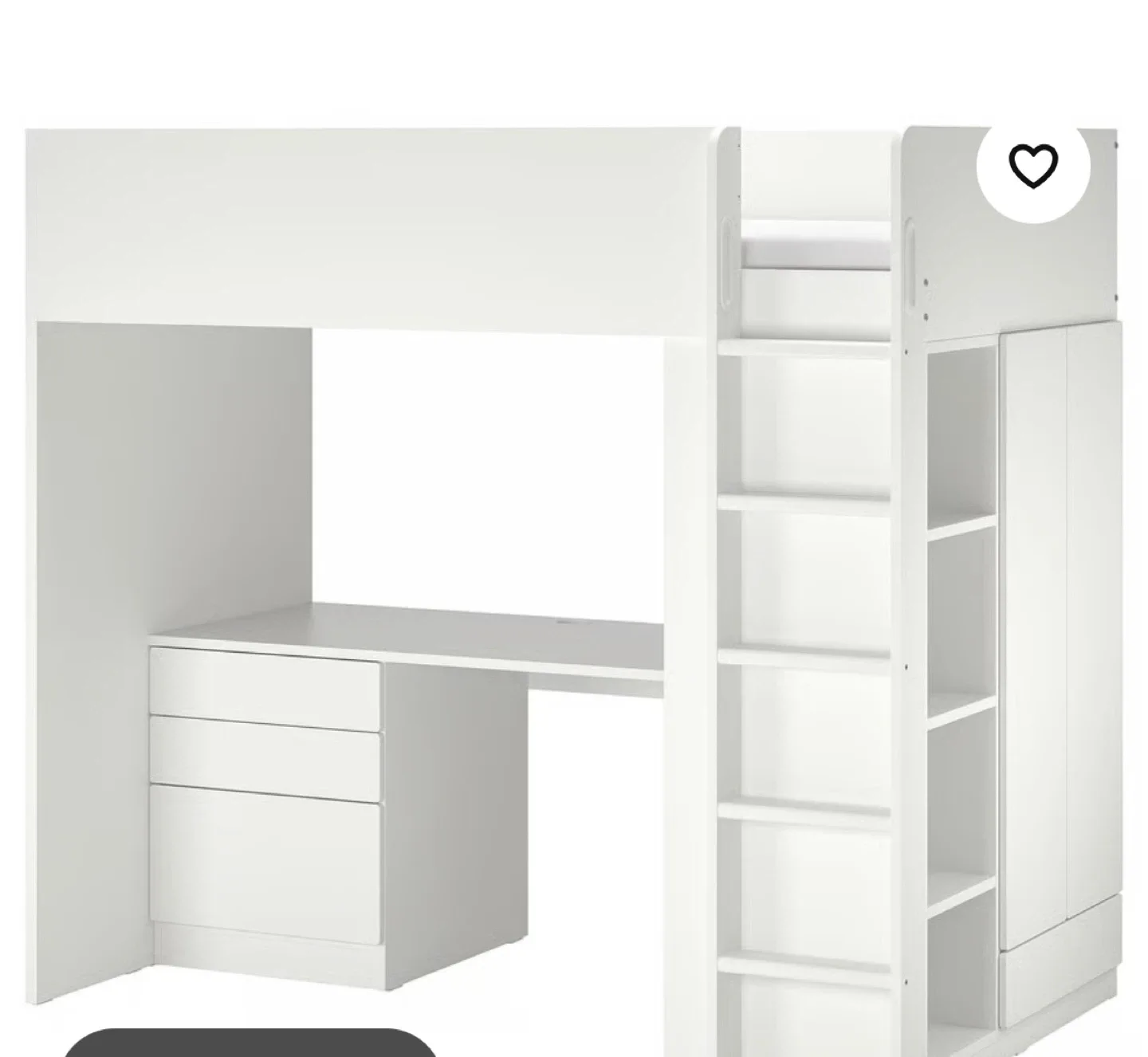 IKEA Småstad Loft Bed Combo - White
