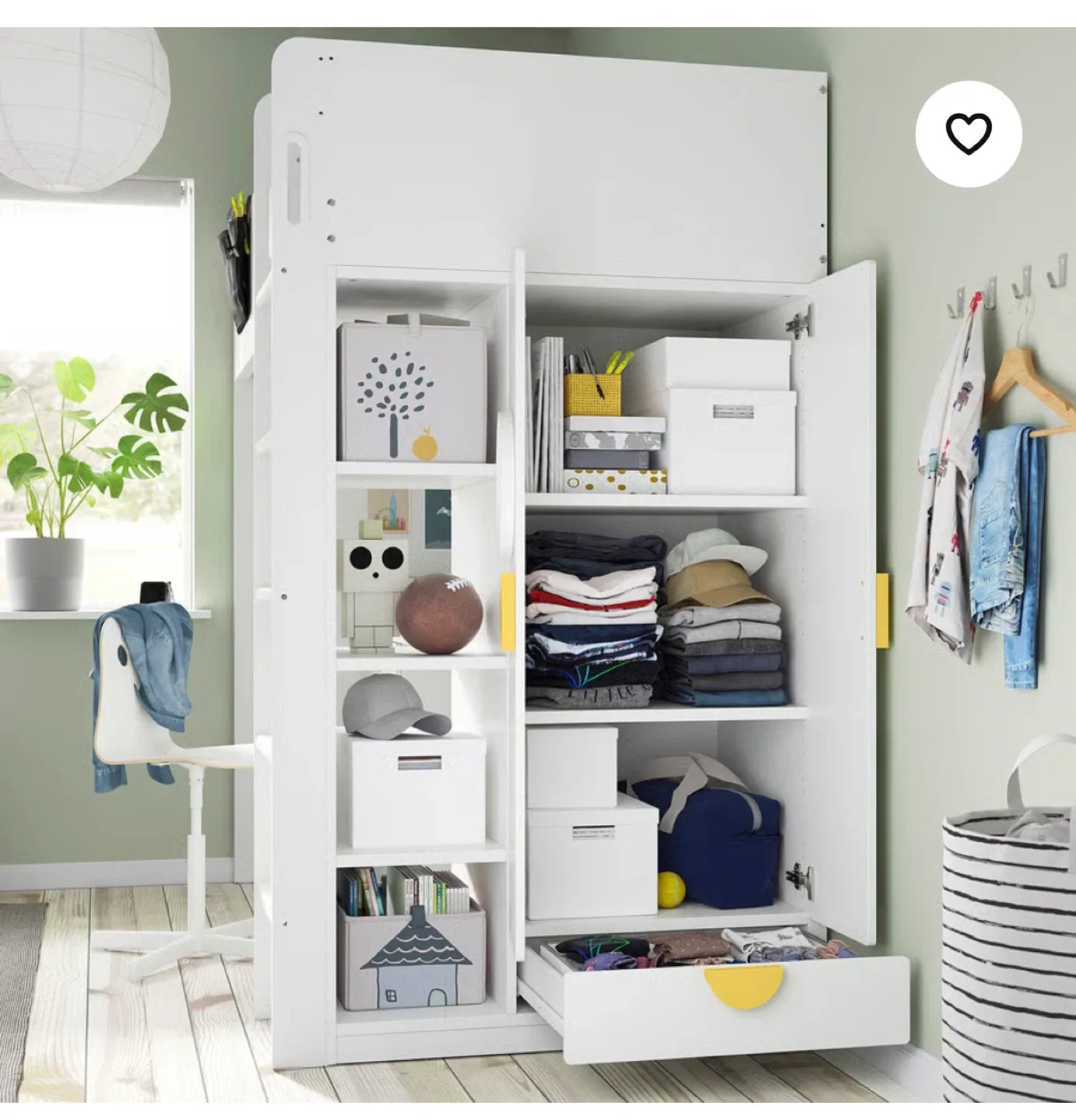 IKEA Småstad Loft Bed Combo - White image indicator(3)