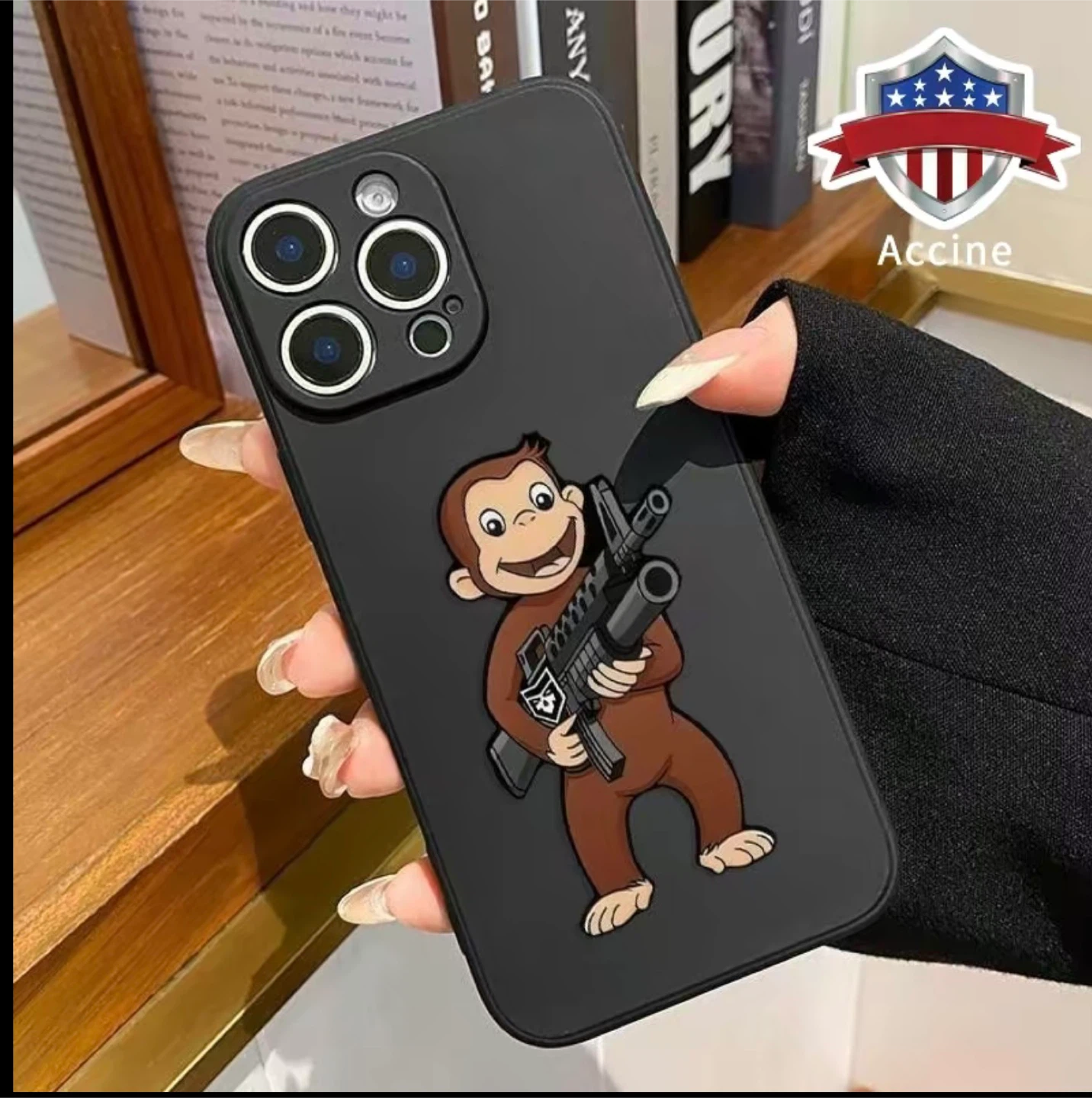 Accine iPhone Case with Monkey Design for 11 pro max