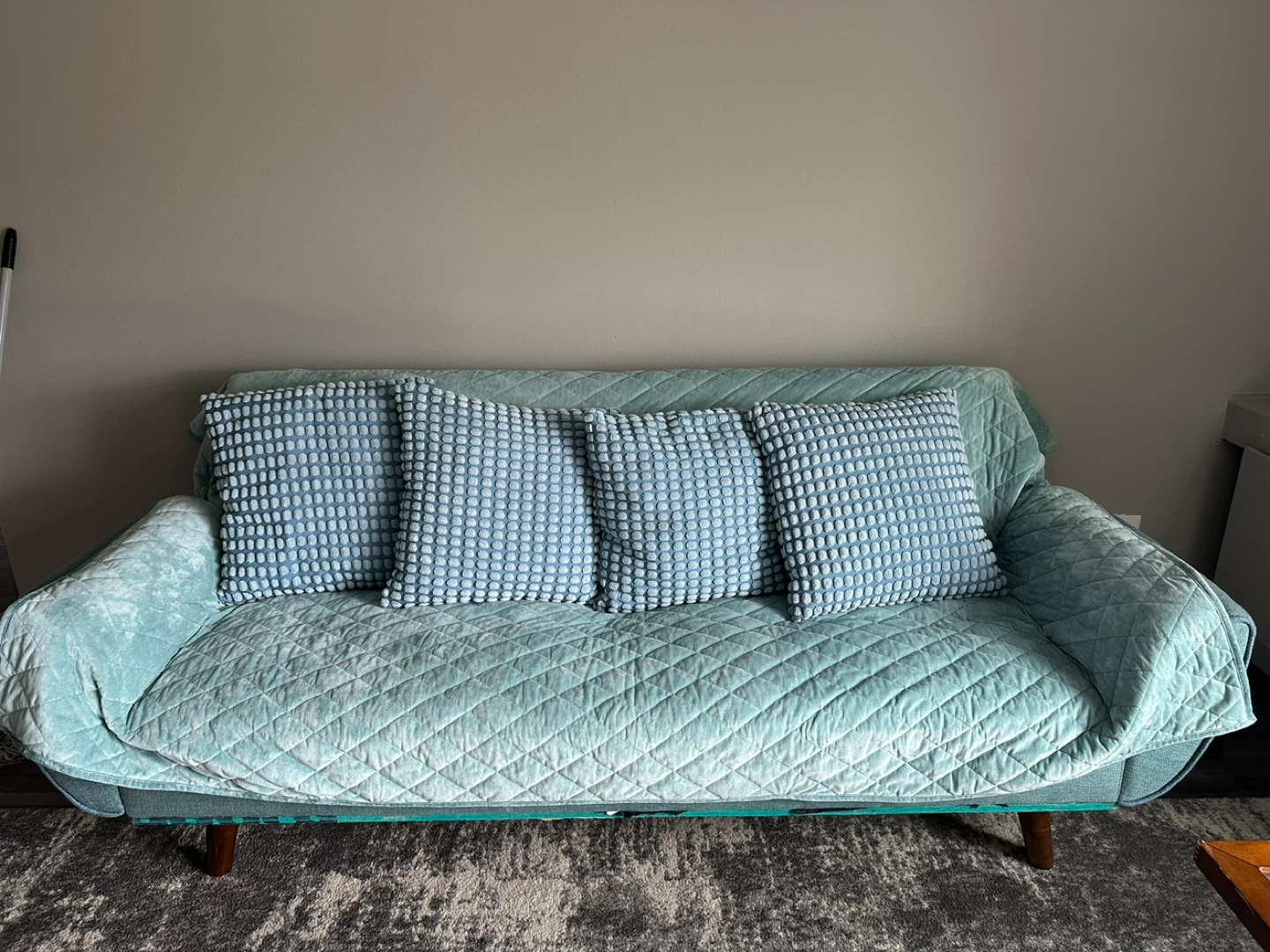 Light Green Futon Sofa - photo 2