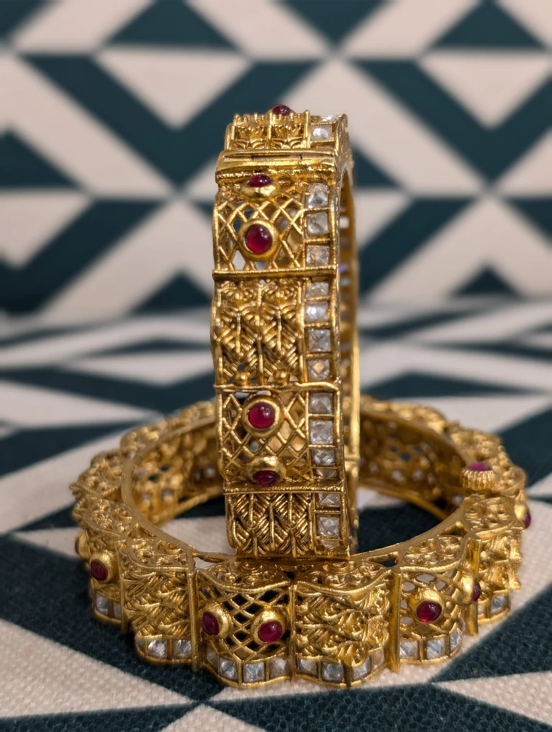 Set of Gold plated Bangles - photo 2
