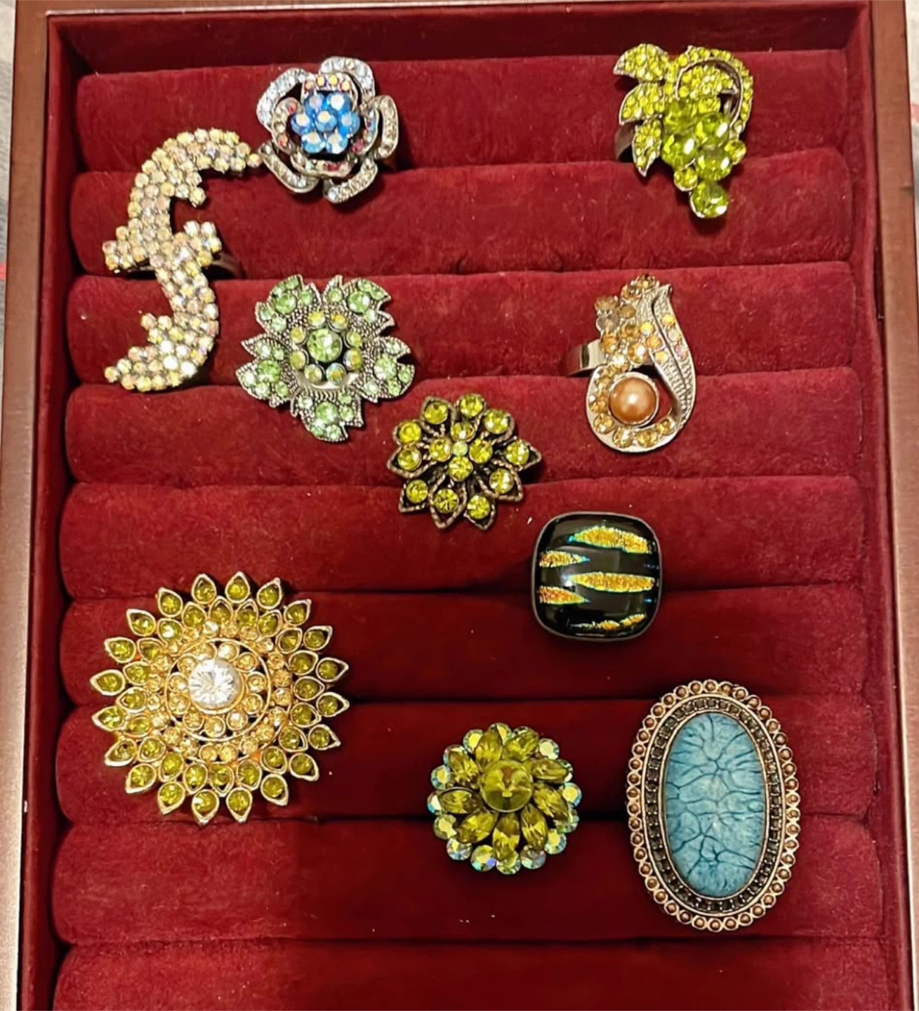 Assorted Fashion Rings - Rhinestone & Gemstone