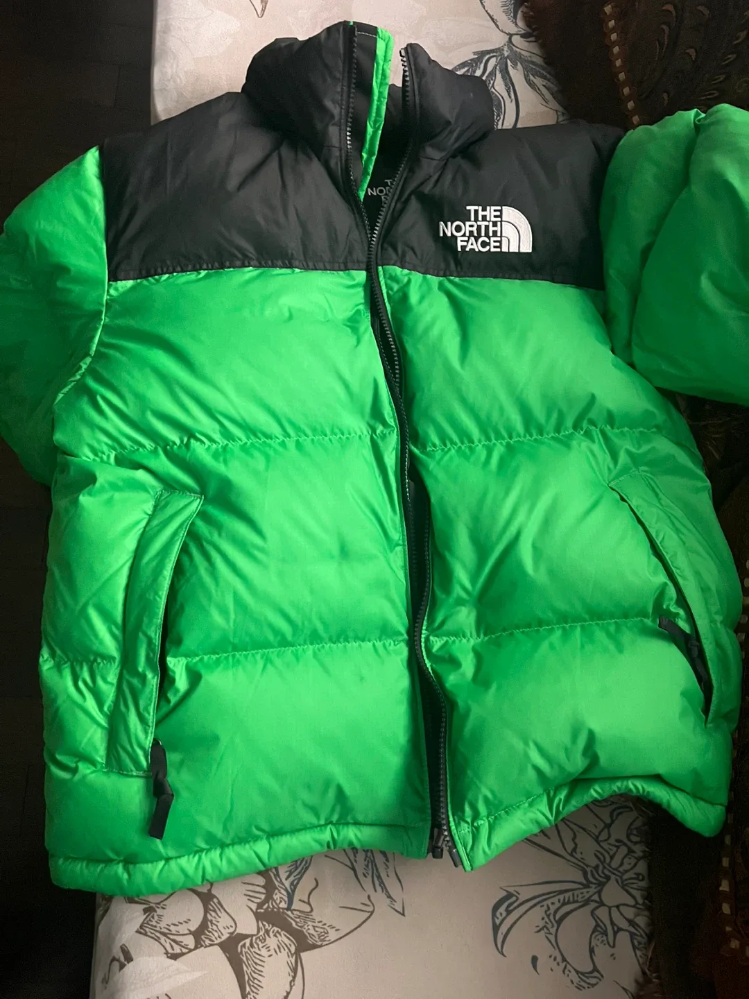 The North Face Puffer Jacket - Green & Black