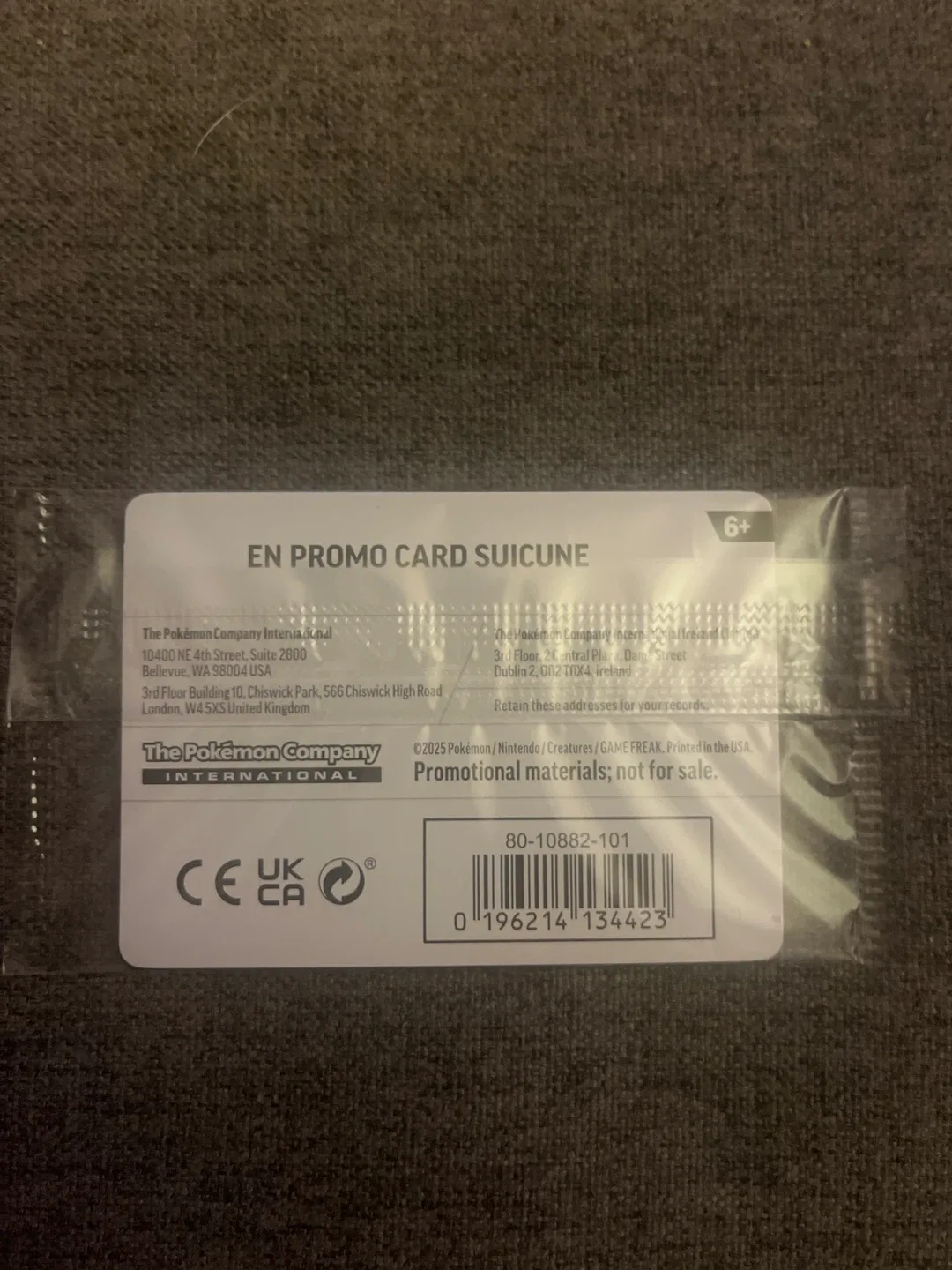 Suicune Pokemon Promo Card - New! image indicator(2)