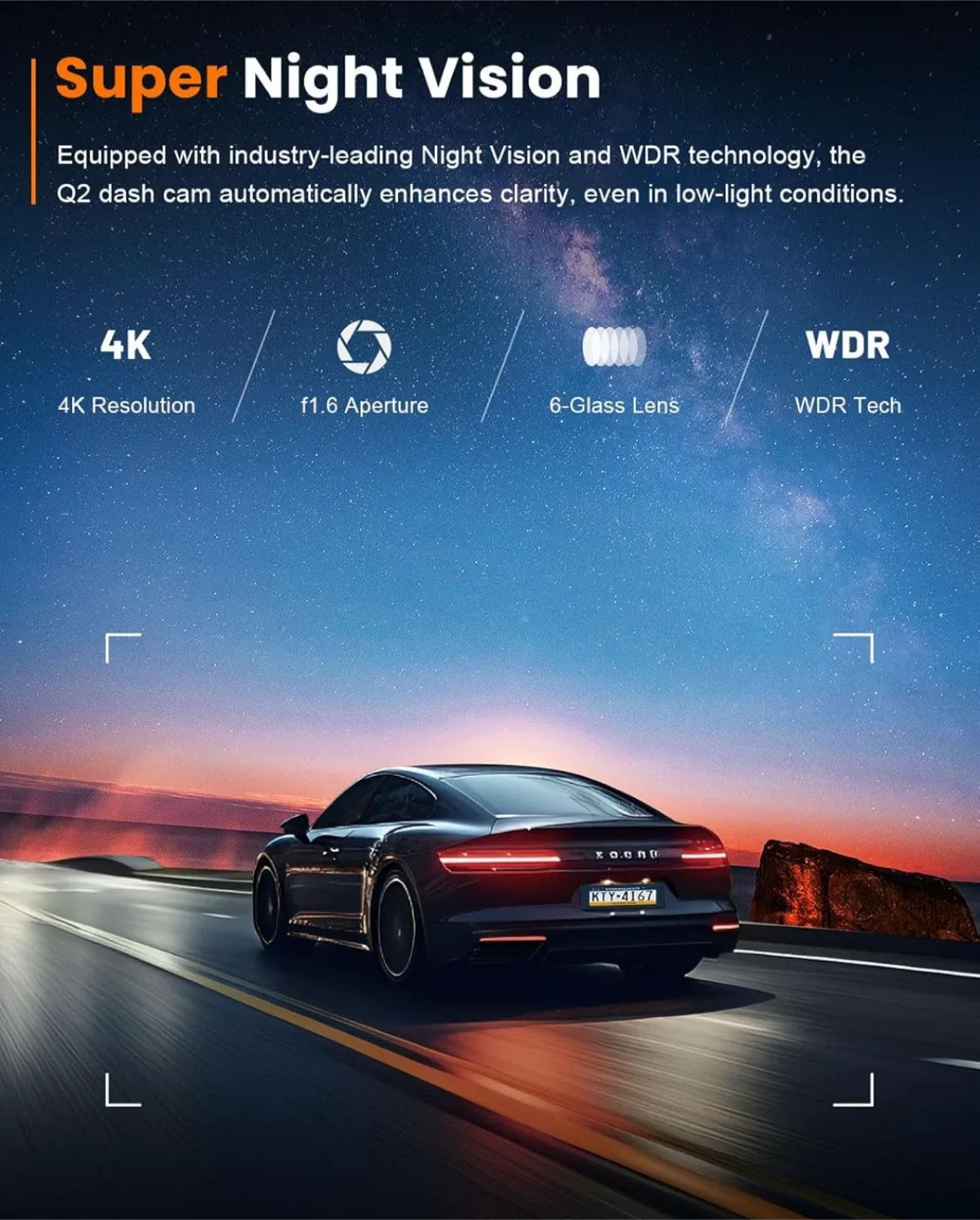 Dash Cam Brand New in the box 4K 5G Mini Dash Cam with 64GB Card image indicator(4)