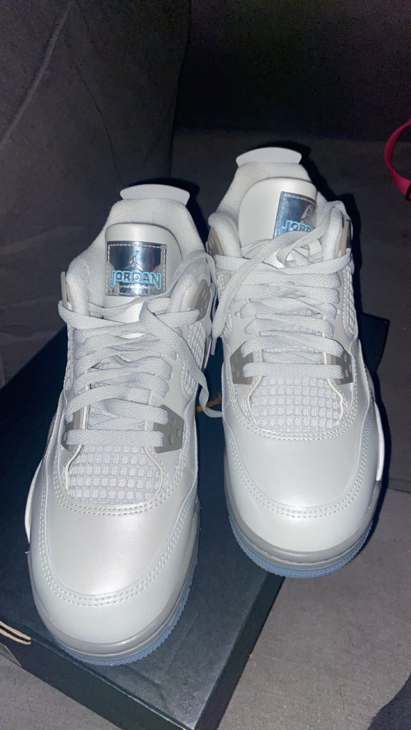 Authentic air Jordan 4 retro “photon dust/blue chill” - photo 3
