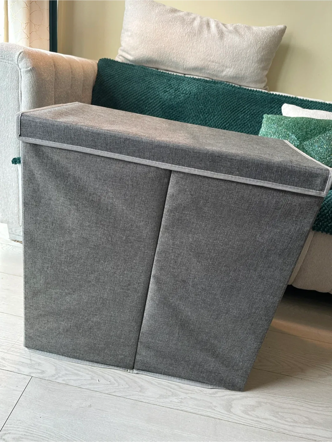 Grey Double Laundry Hamper