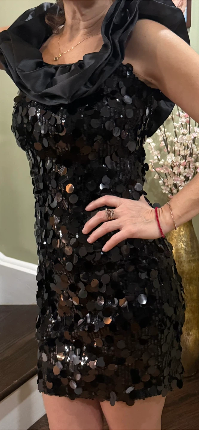 Le Chateau Black Sequin Dress - XS - photo 3