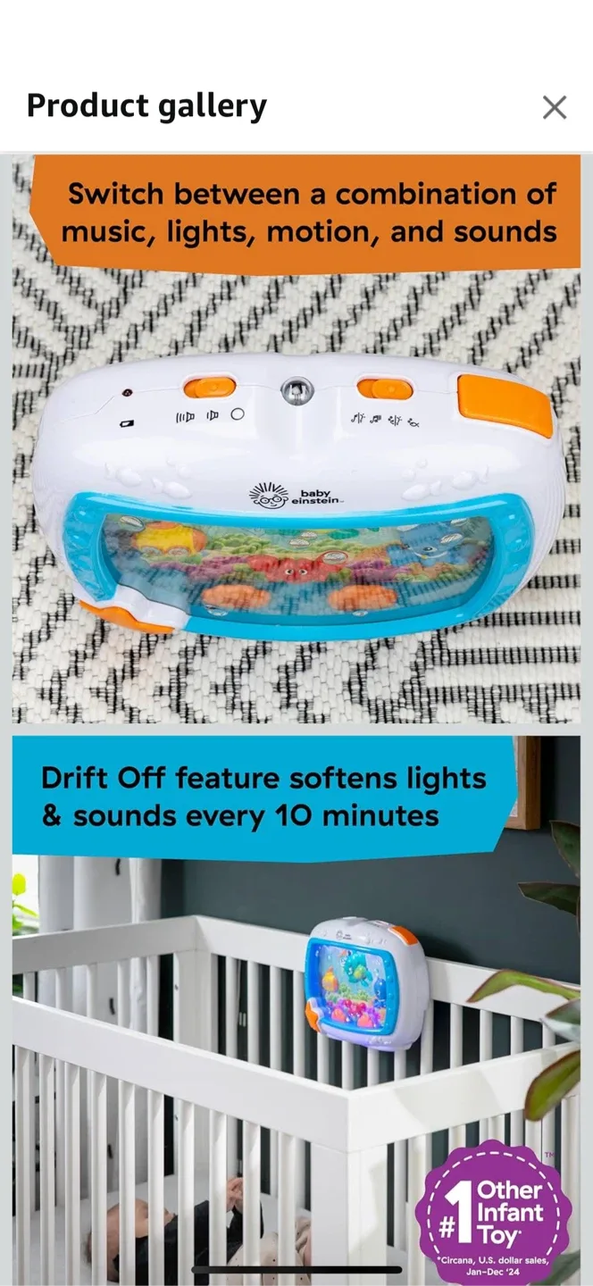 Baby Einstein Sea Dream for Crib Soother Musical Crib Toy image indicator(3)