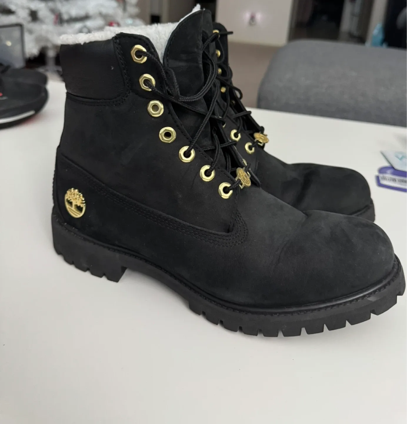 Timberland Shearling Waterproof Boot Junior 'Black Gold' image indicator(4)