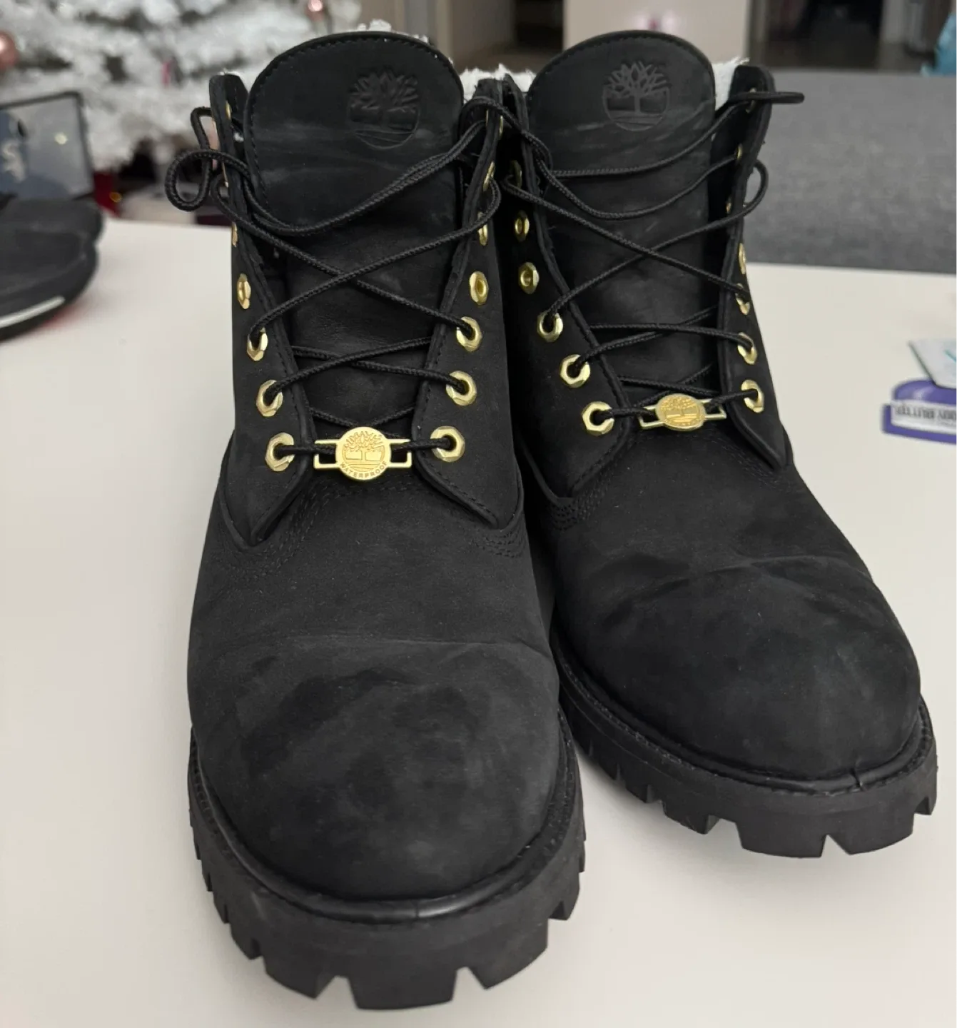 Timberland Shearling Waterproof Boot Junior 'Black Gold' image indicator(5)