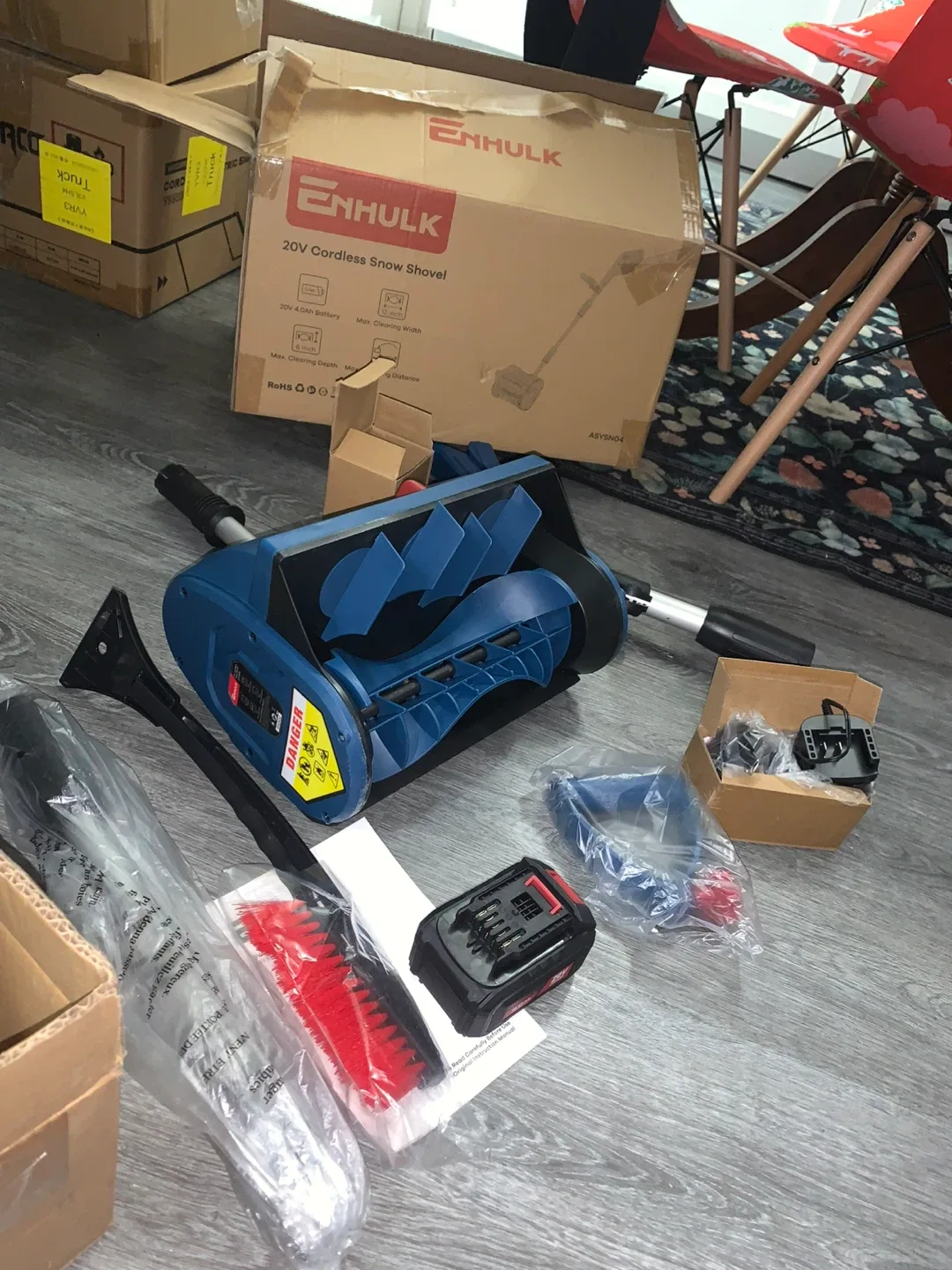 Enhulk 20V Electric Snow Shovel, 12-Inch image indicator(4)