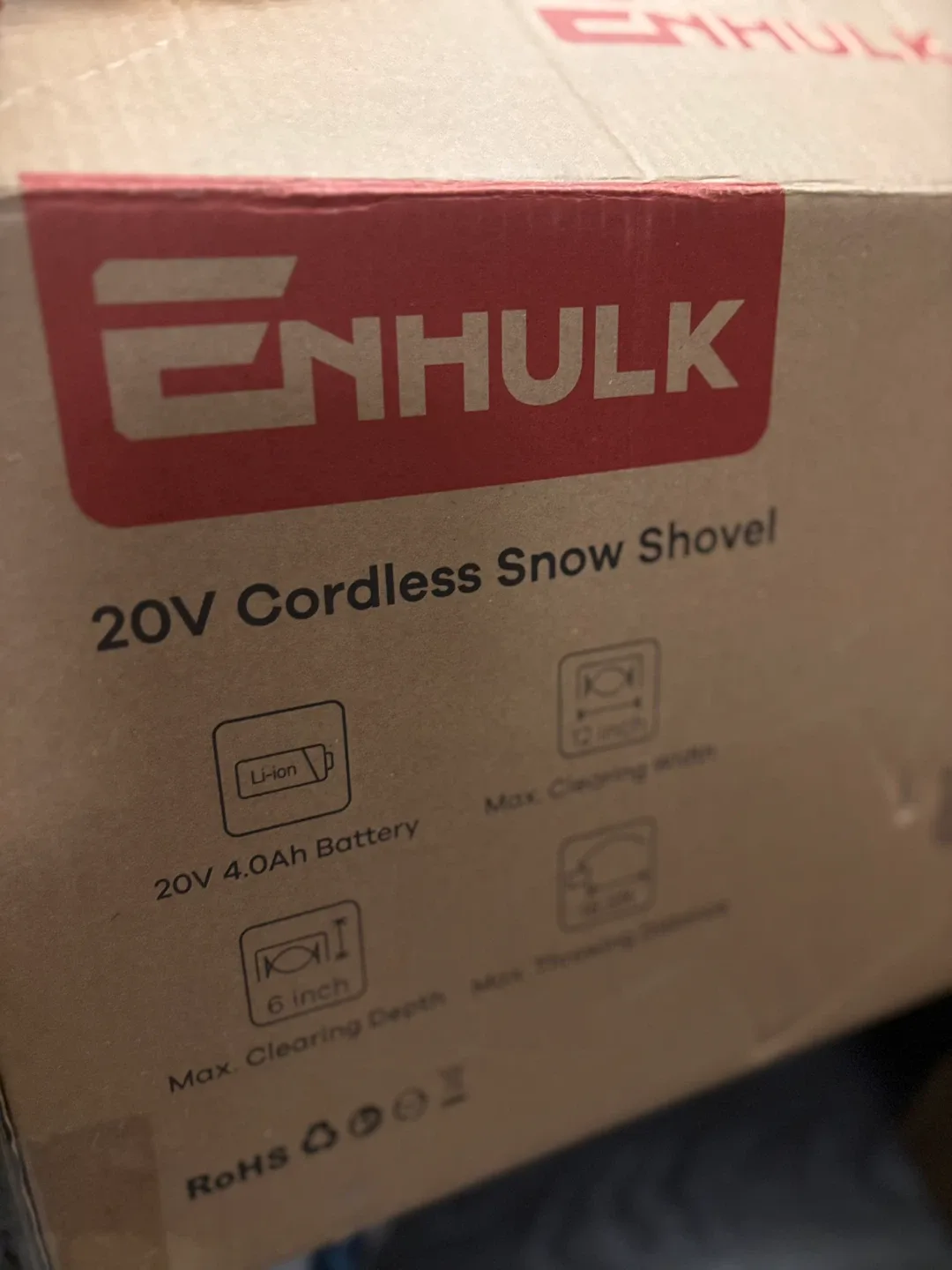 Enhulk 20V Electric Snow Shovel, 12-Inch image indicator(7)
