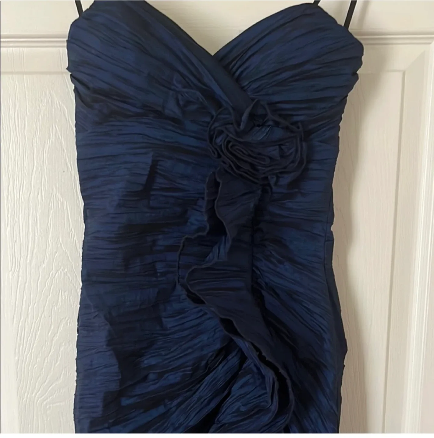 Laura size 2 Navy Blue Strapless Evening Gown image indicator(2)