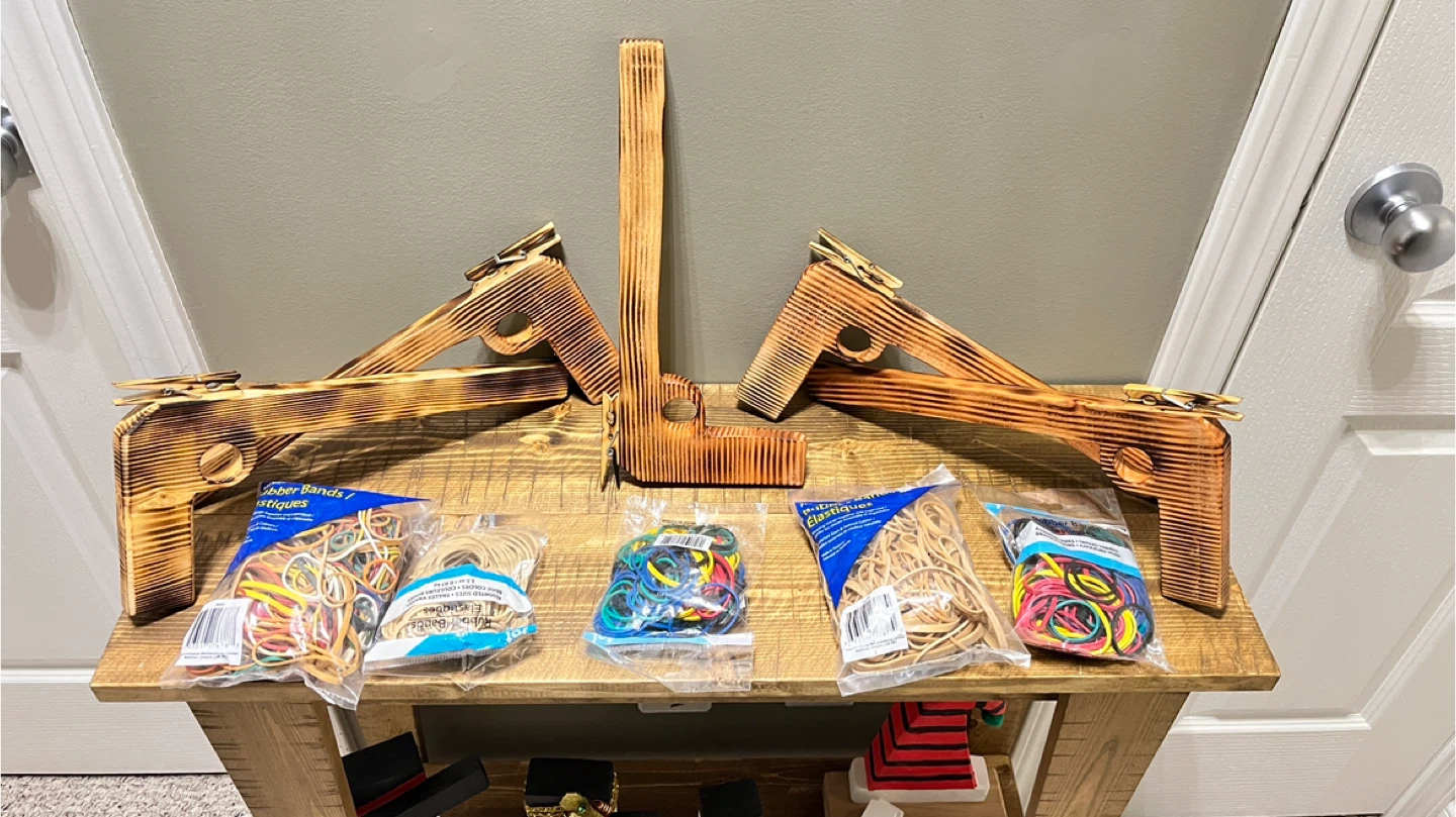 Handmade Wooden Rubber Band Toy Guns - photo 5