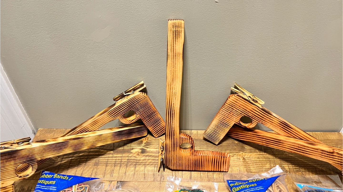 Handmade Wooden Rubber Band Toy Guns - photo 3