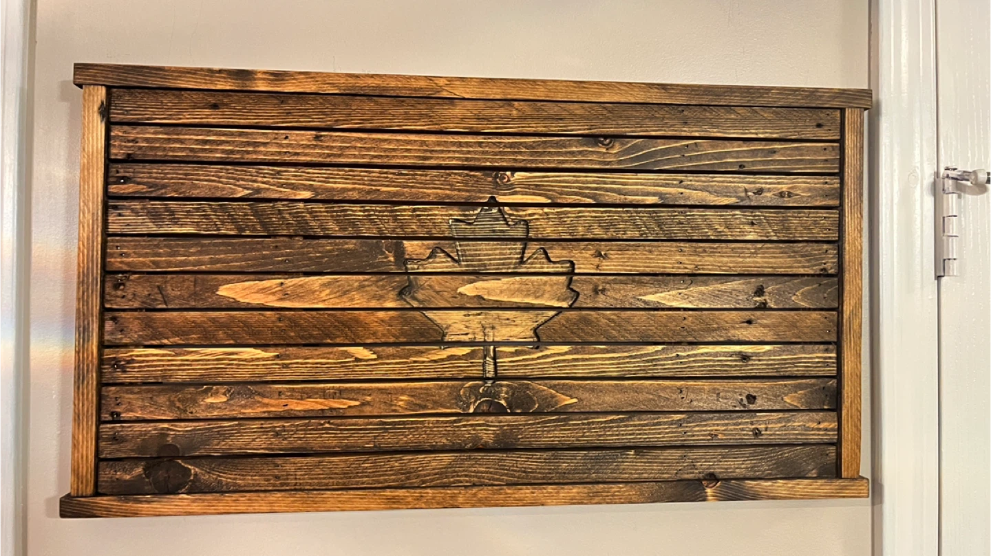 Handmade Rustic Wooden Canadian Maple Leaf Wall Art - photo 2