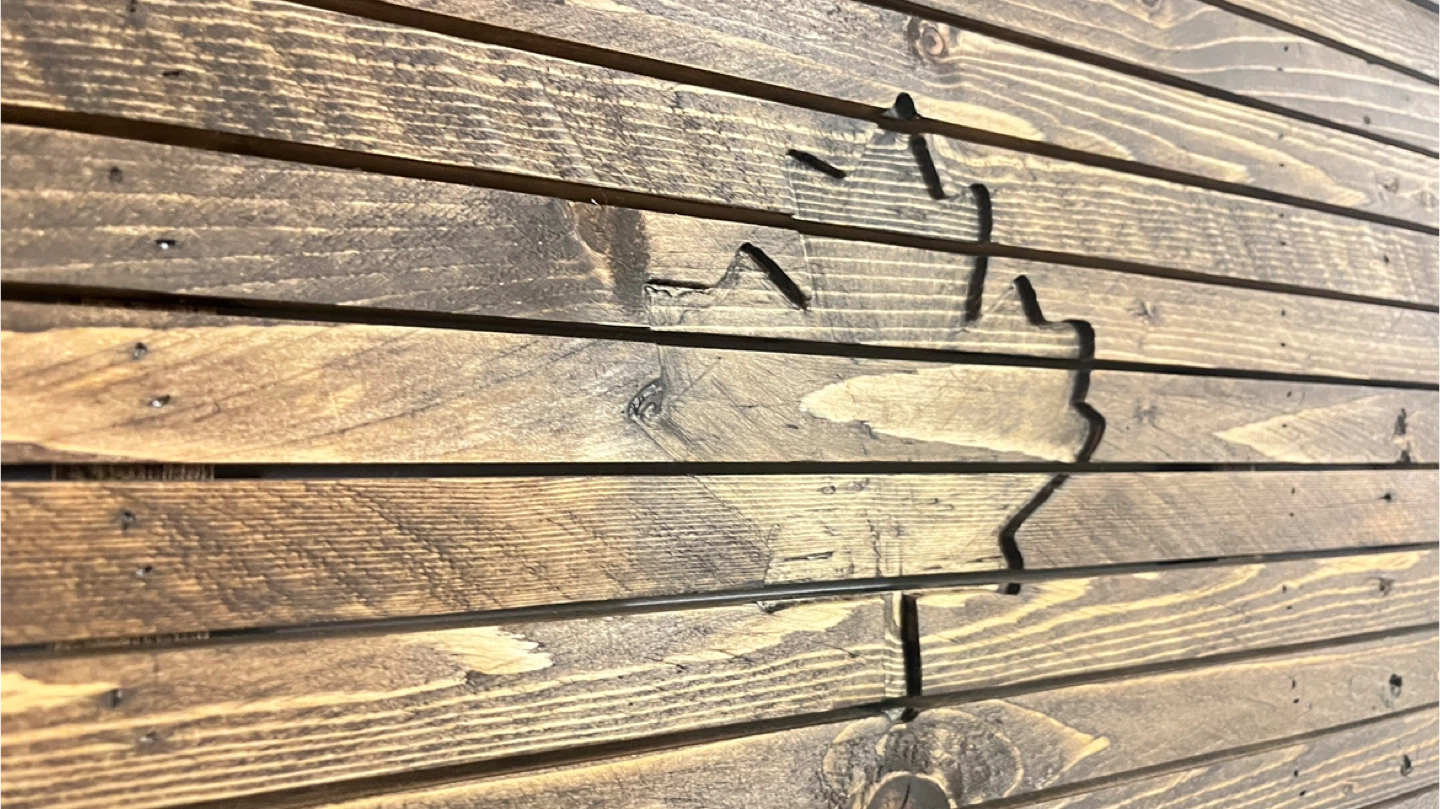 Handmade Rustic Wooden Canadian Maple Leaf Wall Art