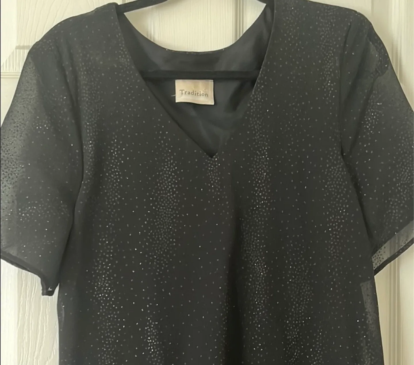 Tradition Black elegant evening Dress XL size image indicator(3)