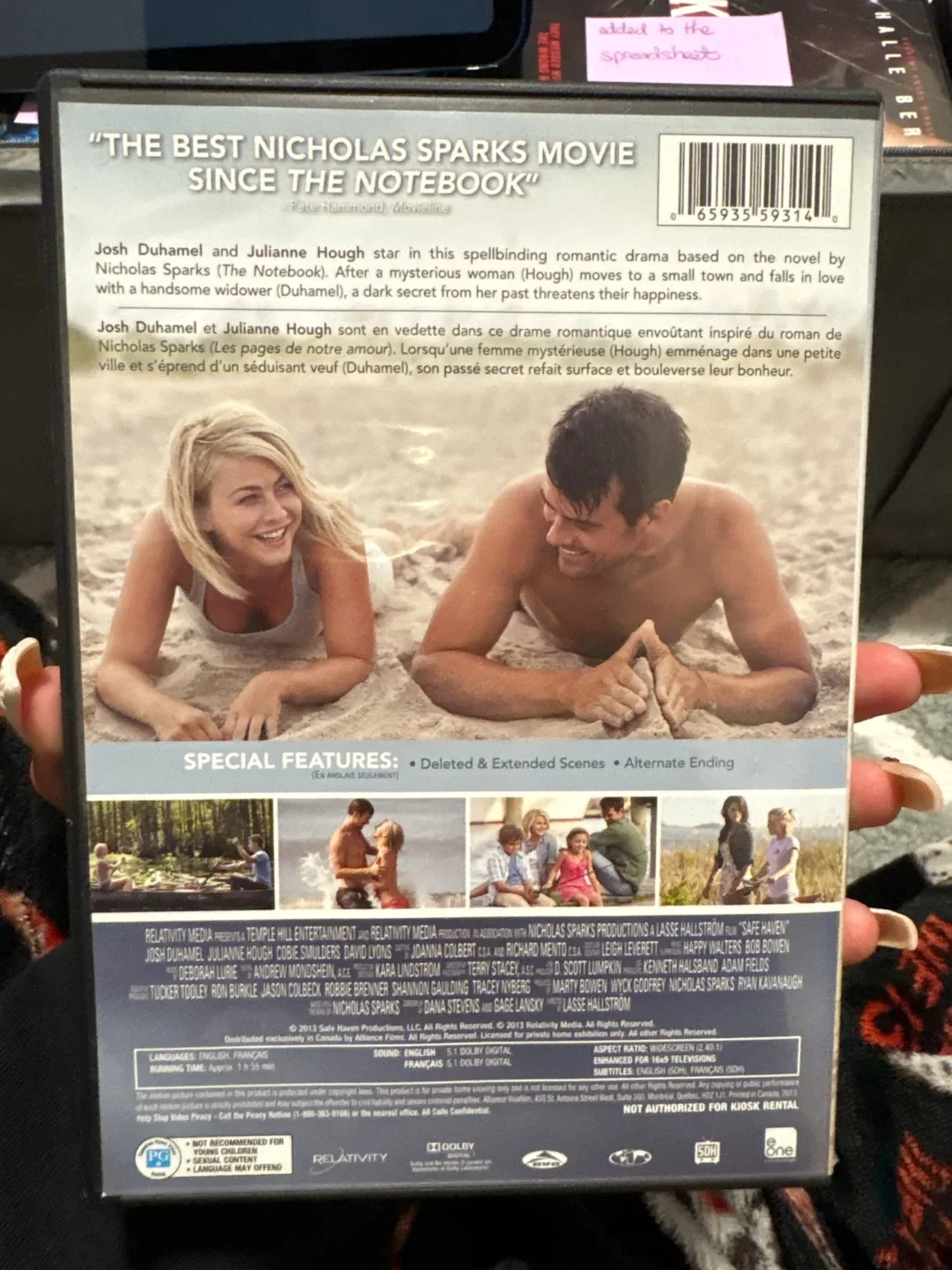 Safe Haven DVD - Josh Duhamel, Julianne Hough image indicator(2)