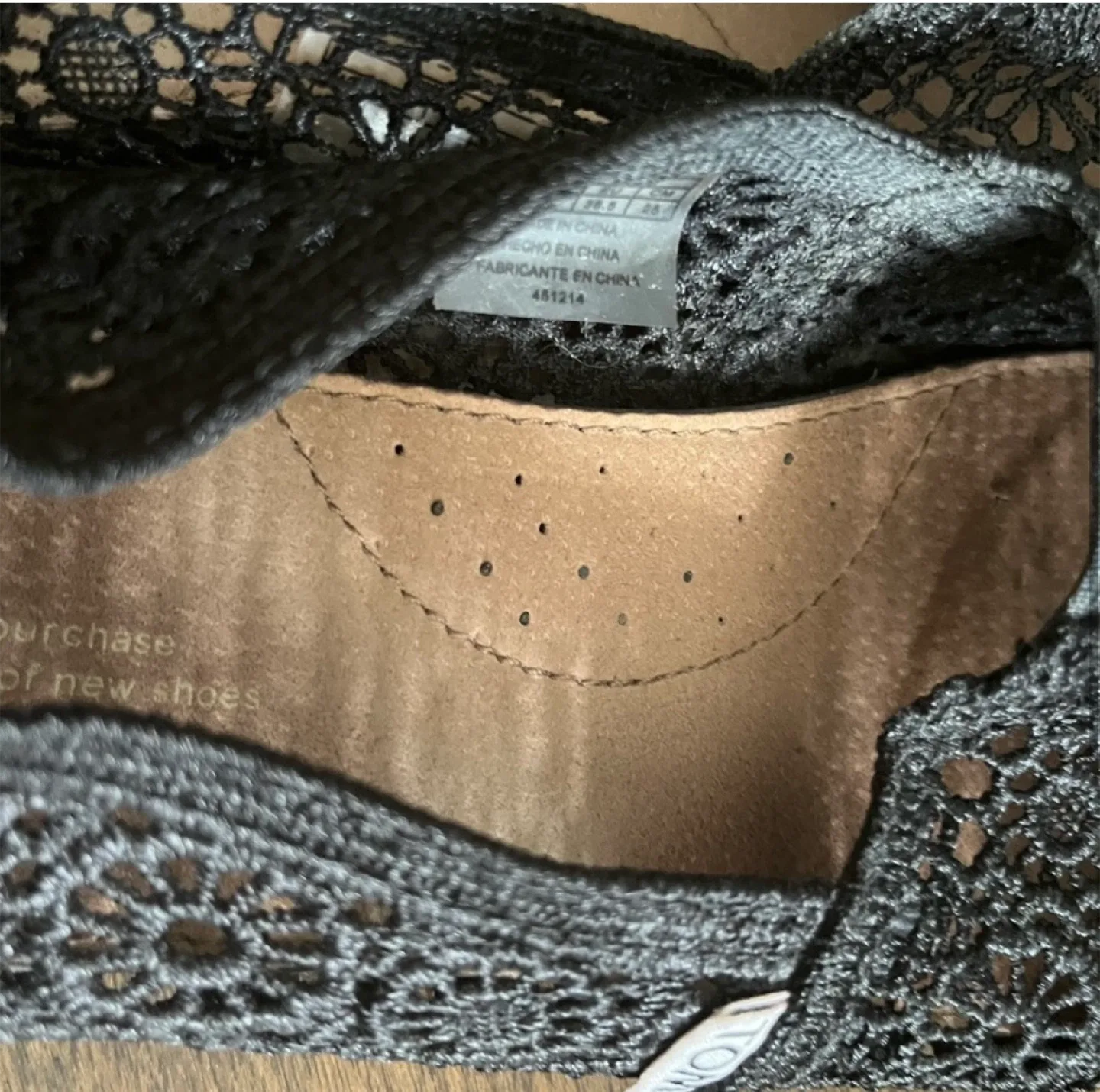 TOMS Black Lace Women's Shoes - Size 8 image indicator(5)