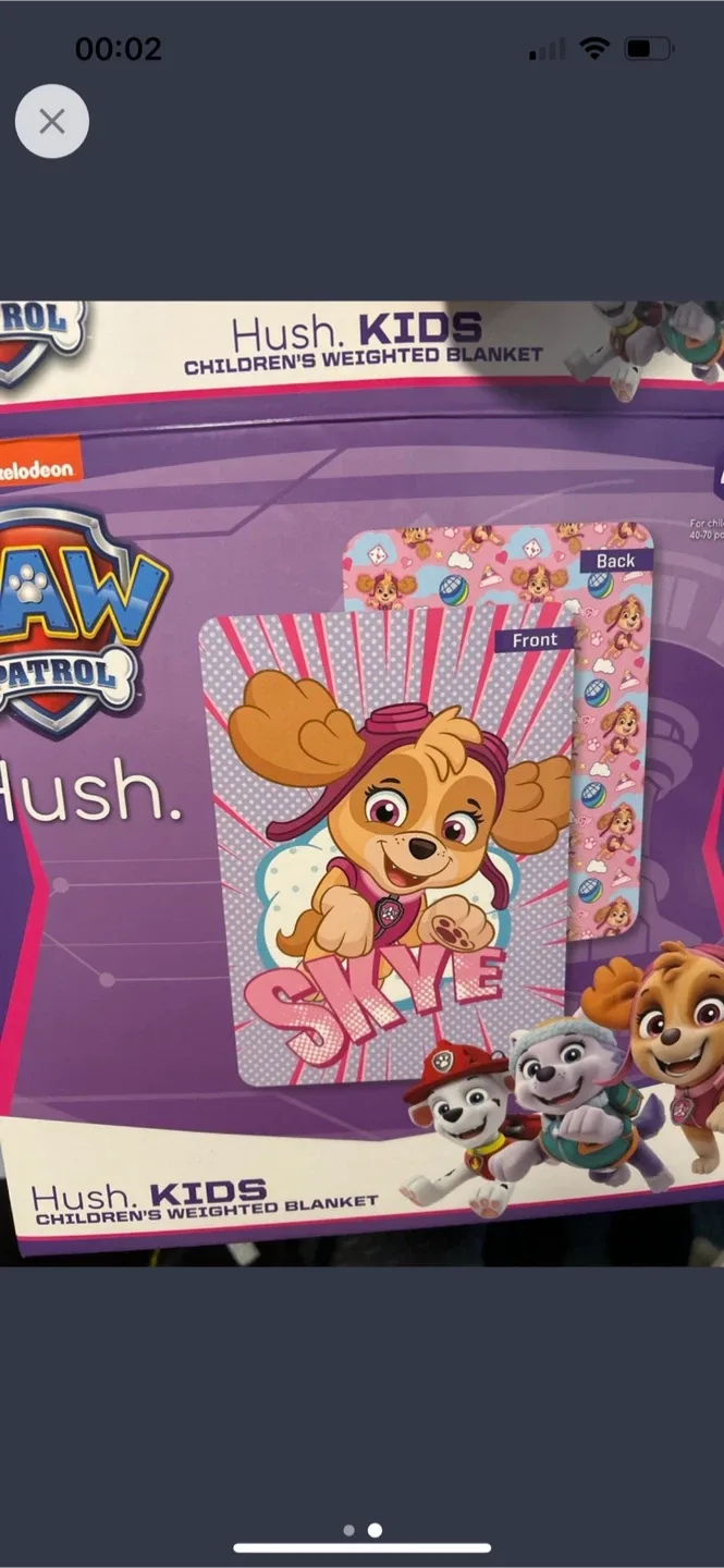 ! New Paw Patrol Hush Kids Weighted Blanket