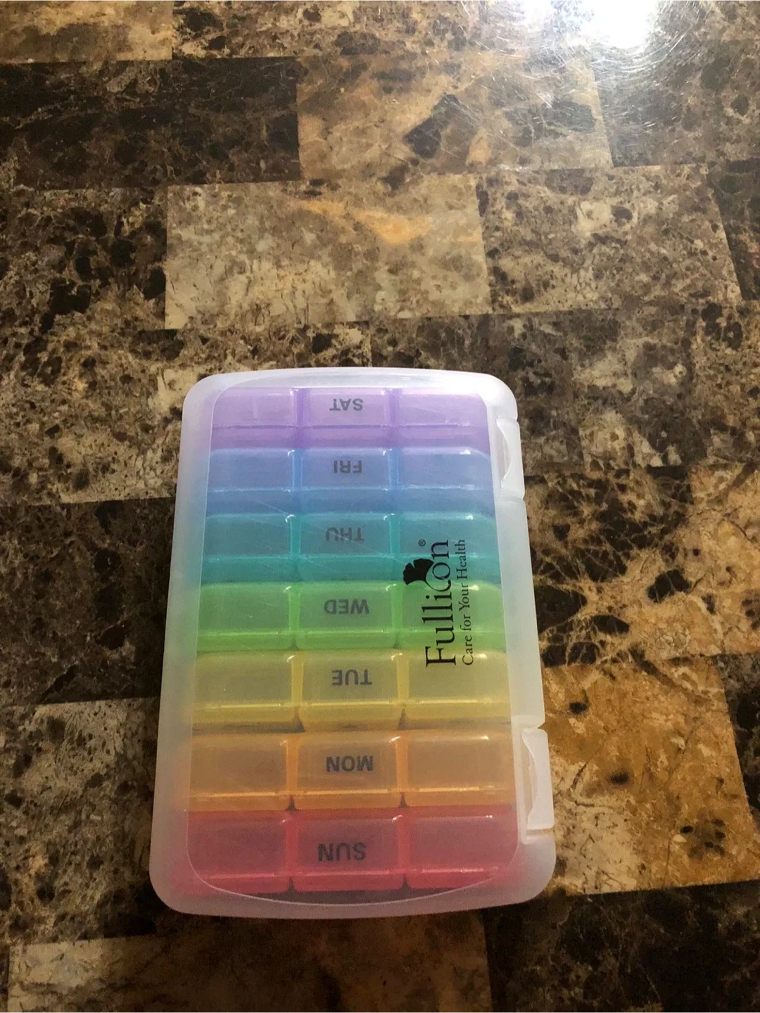 NEW-Fullicon Weekly Rainbow Pill Organizer image indicator(5)