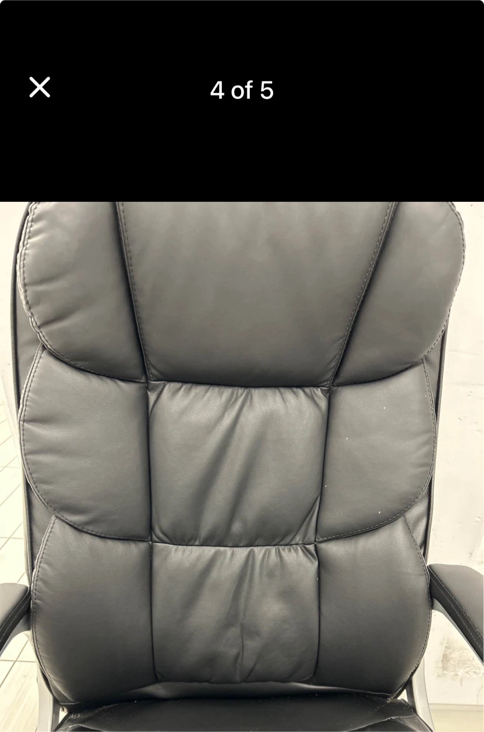 Black Leather Office Chair - photo 3