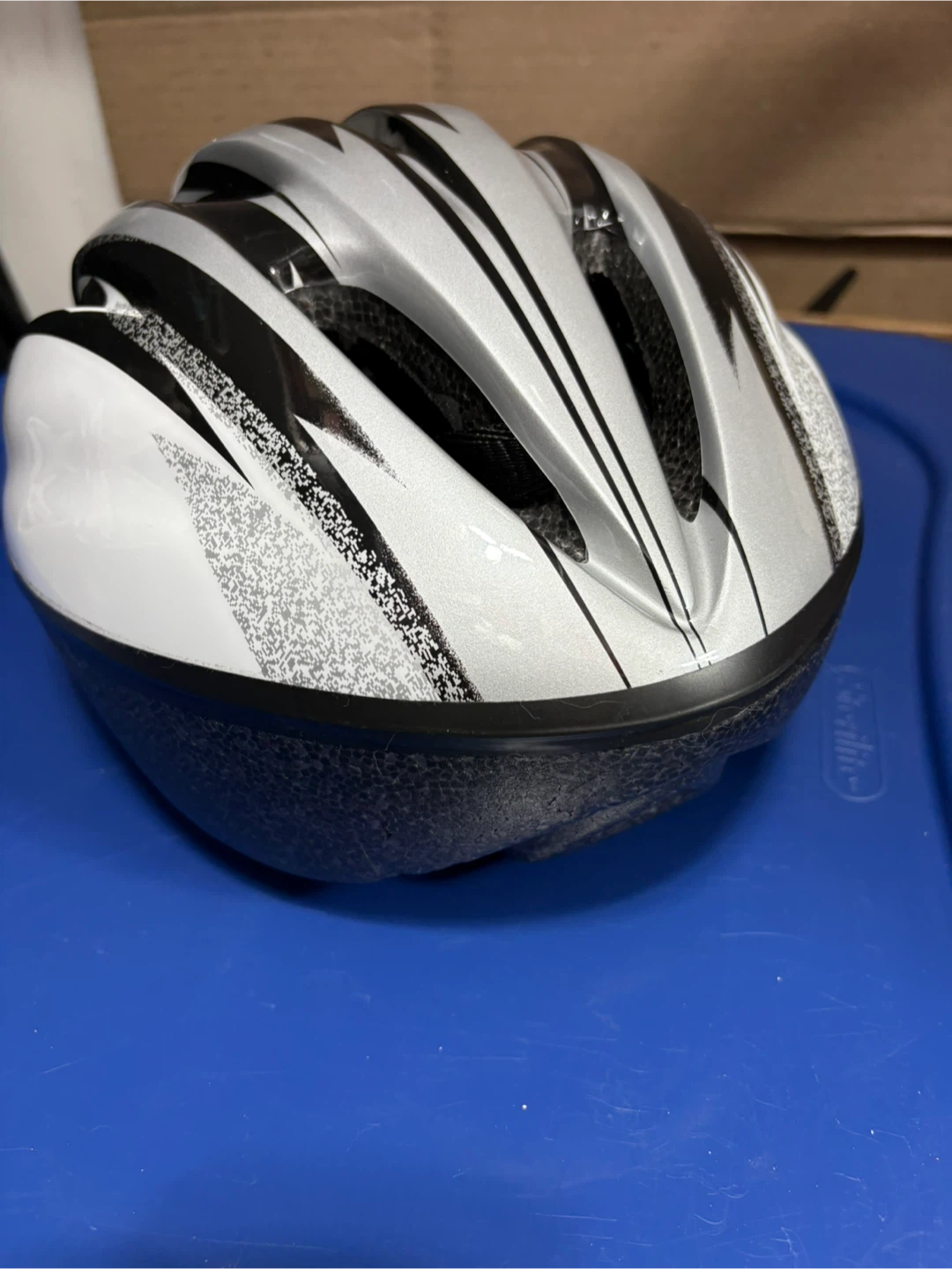 Adult Bike Helmet - Silver and Black - photo 2