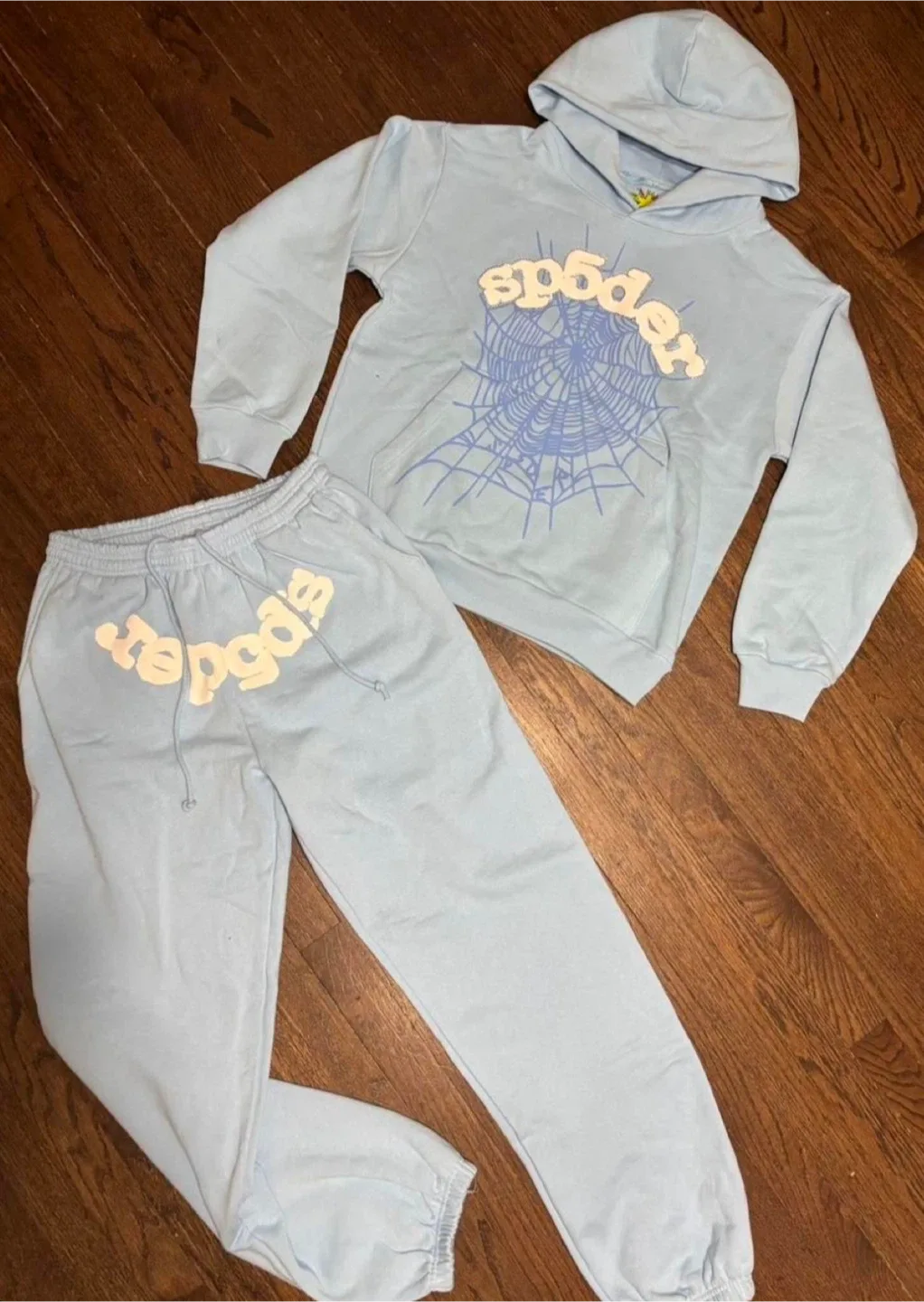 Sp5der Blue Tracksuit Set