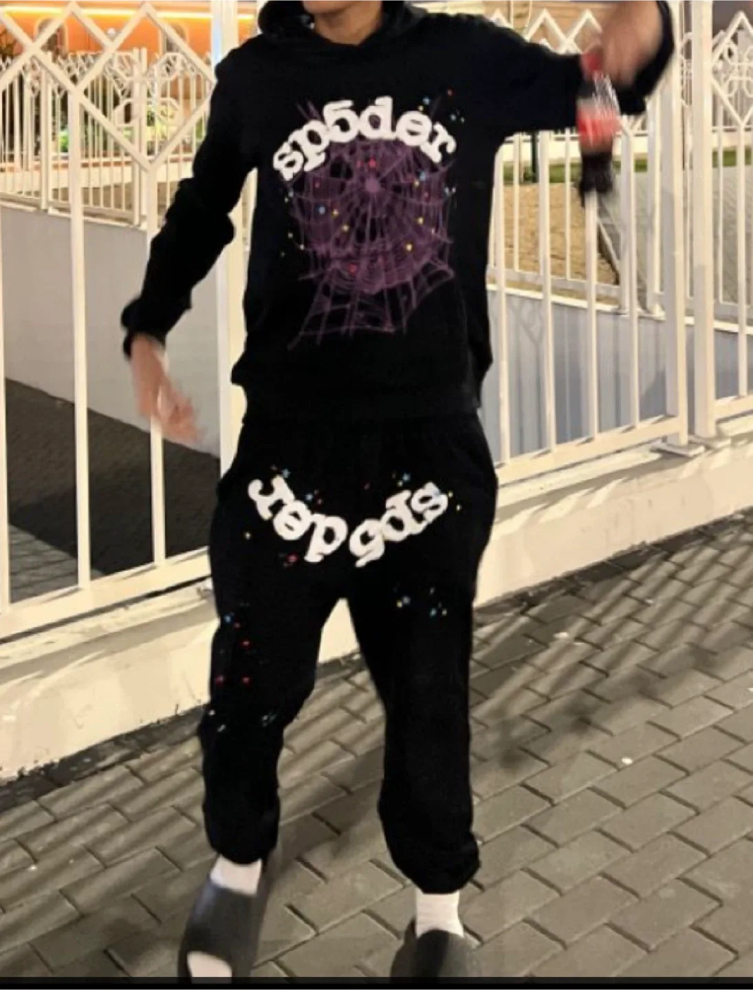 Sp5der Black Tracksuit