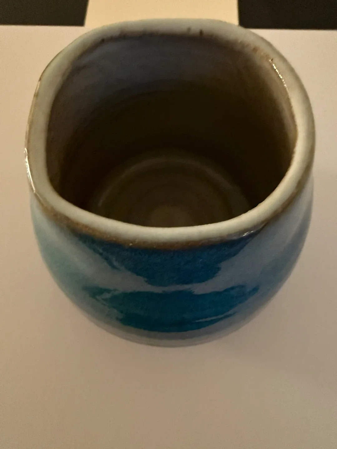 #Cleanout Blue Ceramic Vase- Hand Made image indicator(2)