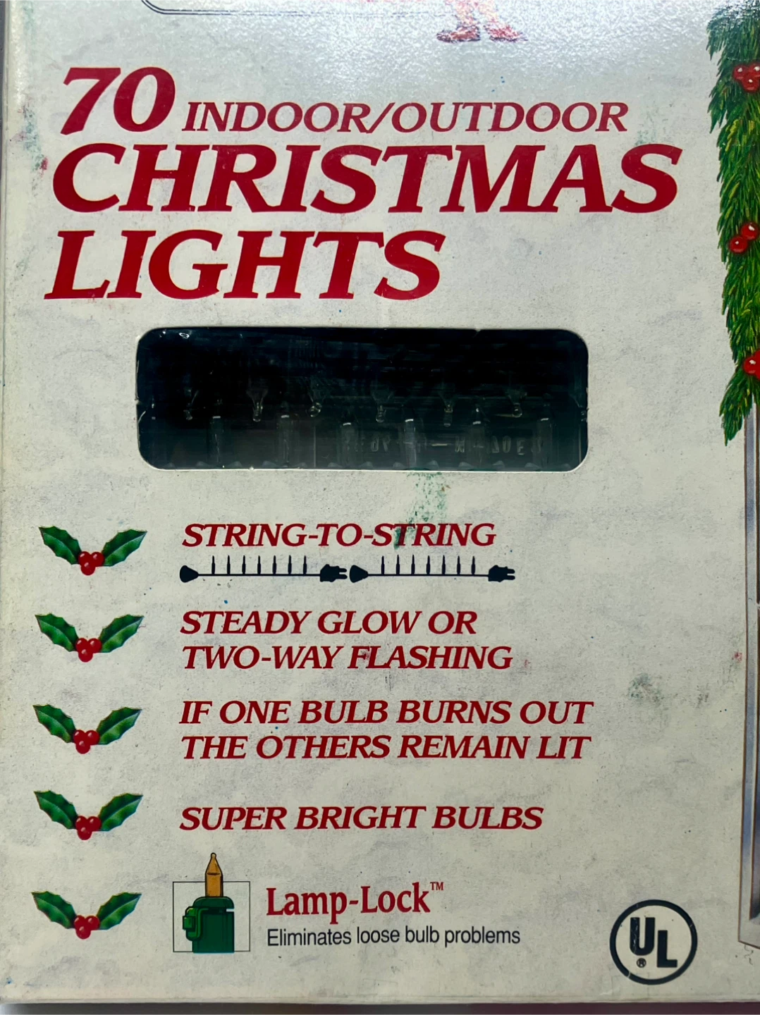 Vintage 70 Indoor/Outdoor Christmas Lights - New In Box - photo 5