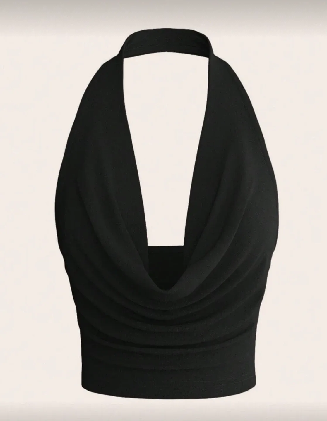 Black Halter Neck Top