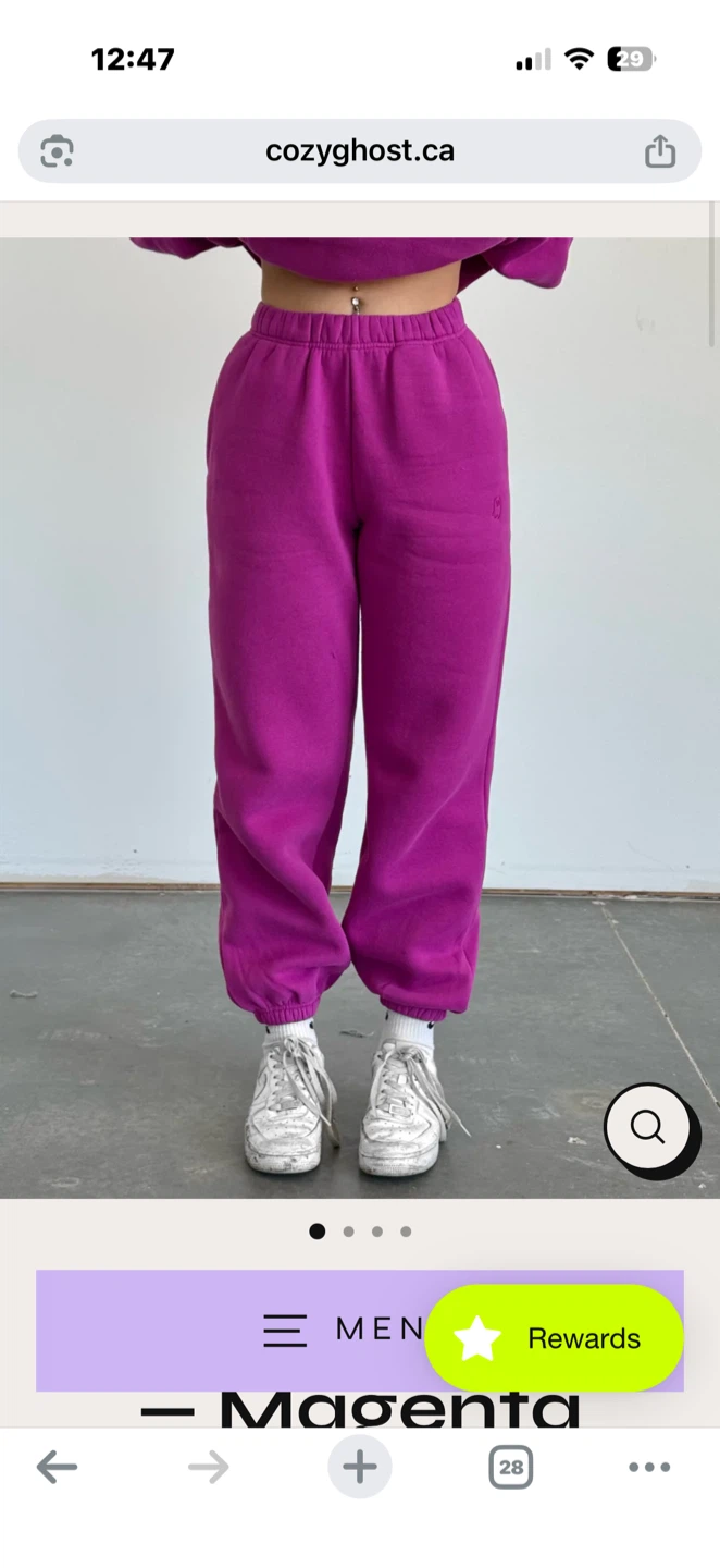 Cozy Ghost Magenta Sweatpants - Size Large - photo 4