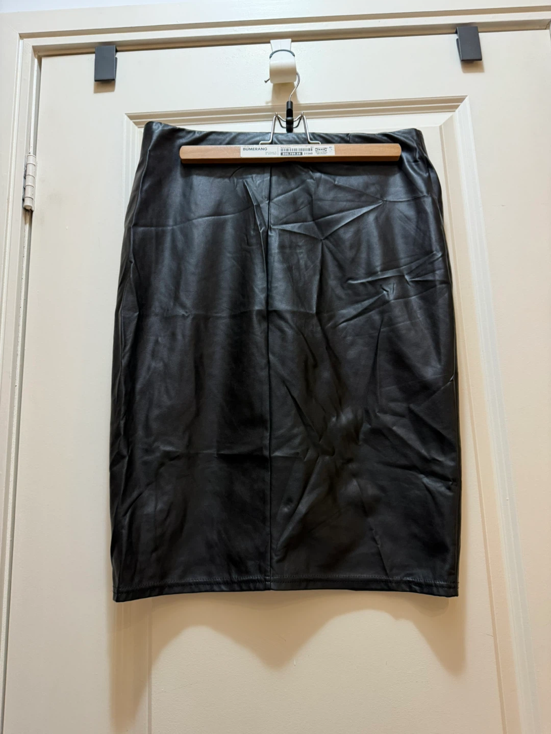 TEN by Babaton Black Faux Leather Skirt - photo 2