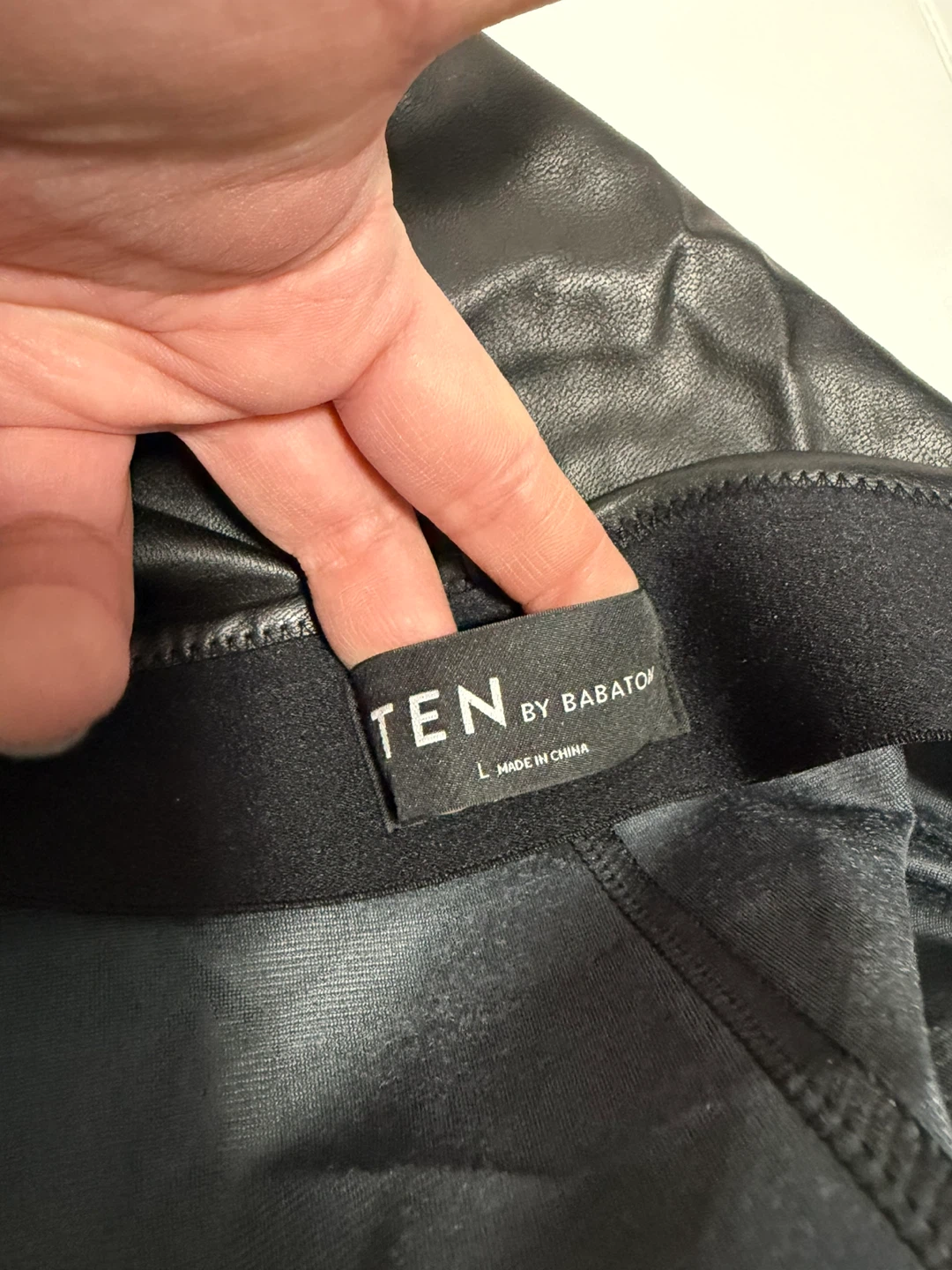 TEN by Babaton Black Faux Leather Skirt - photo 4