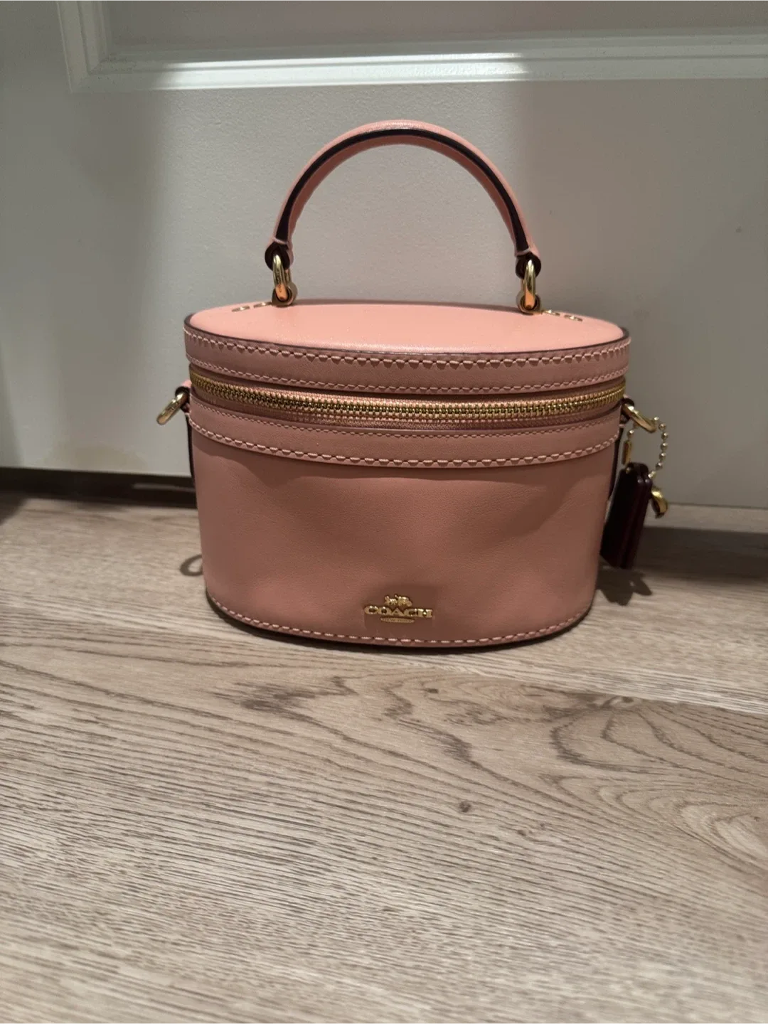 Coach Pink Leather Vanity Bag