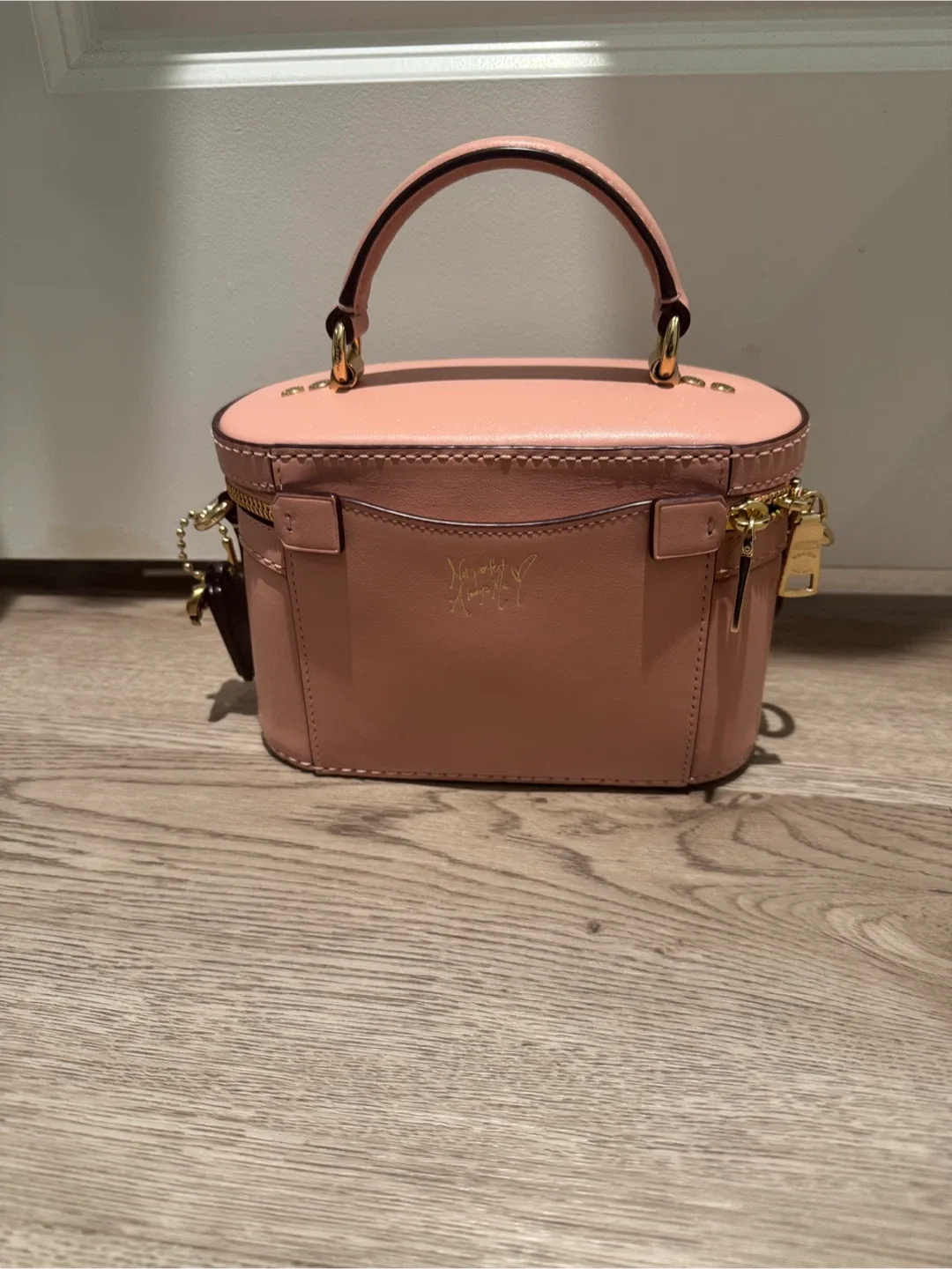 Coach Pink Leather Vanity Bag image indicator(2)