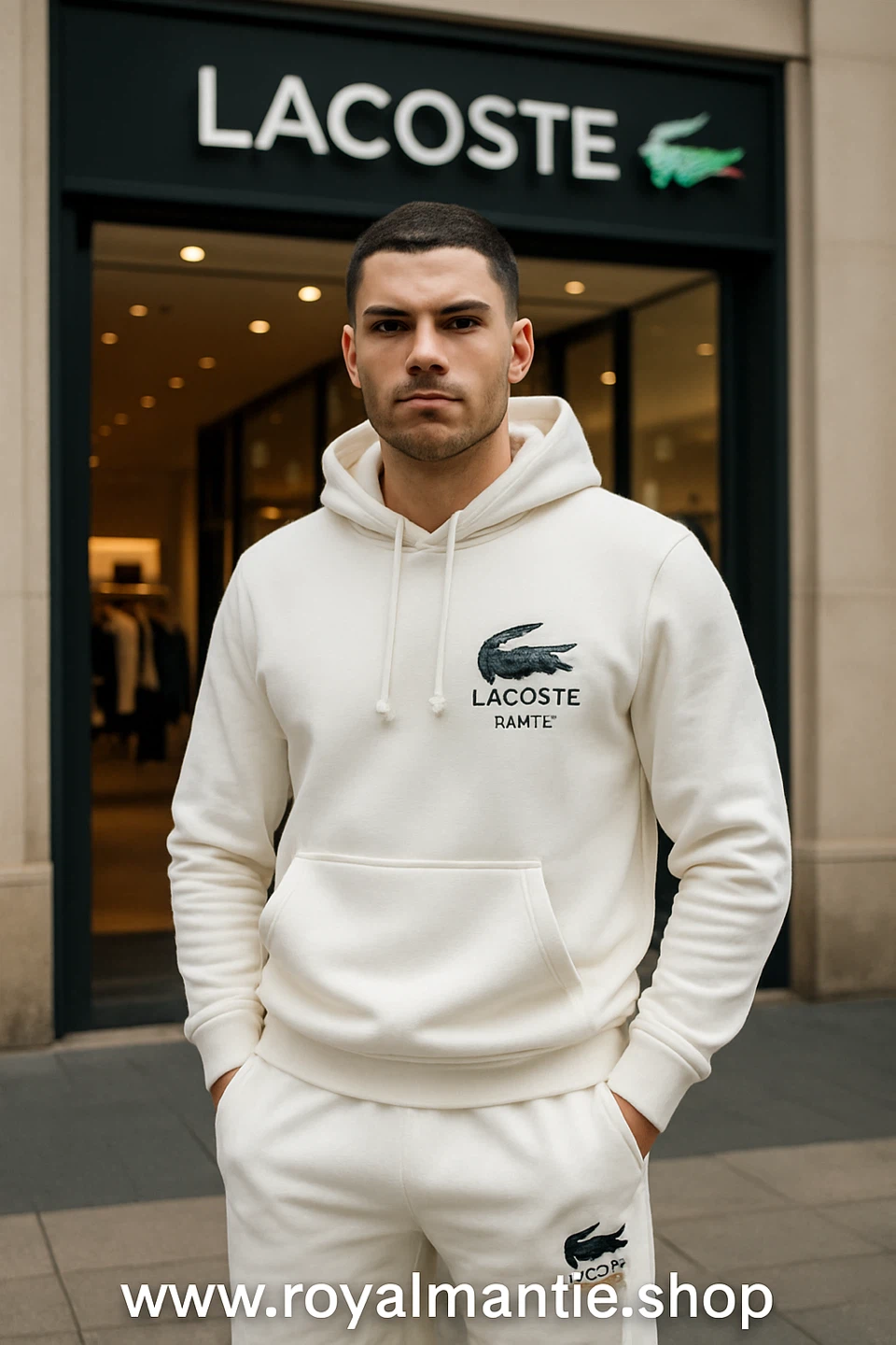 Lacoste Paris Green Hoodie & Sweatpants Set 2 colors - photo 3