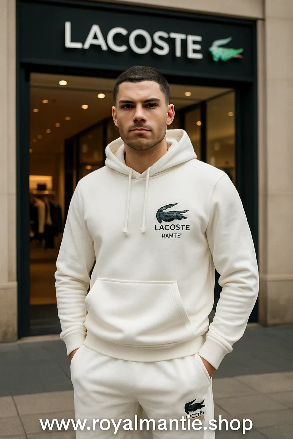 Lacoste Paris Green Hoodie & Sweatpants Set 2 colors image indicator(7)