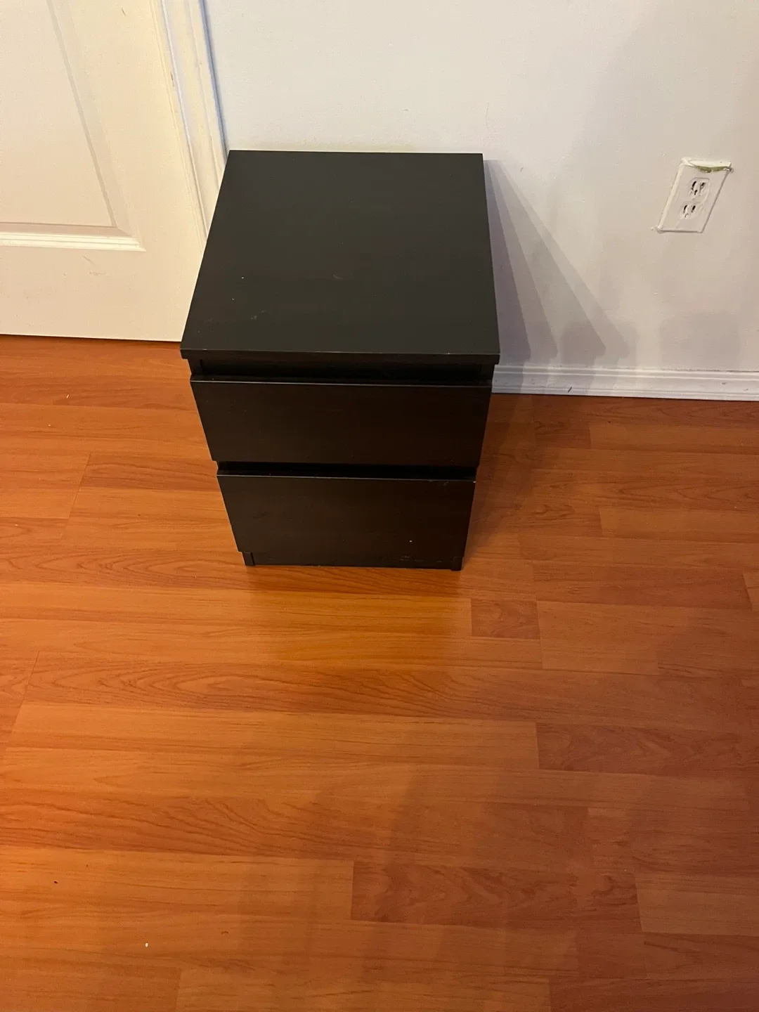 Black 2-Drawer Nightstand IKEA malm