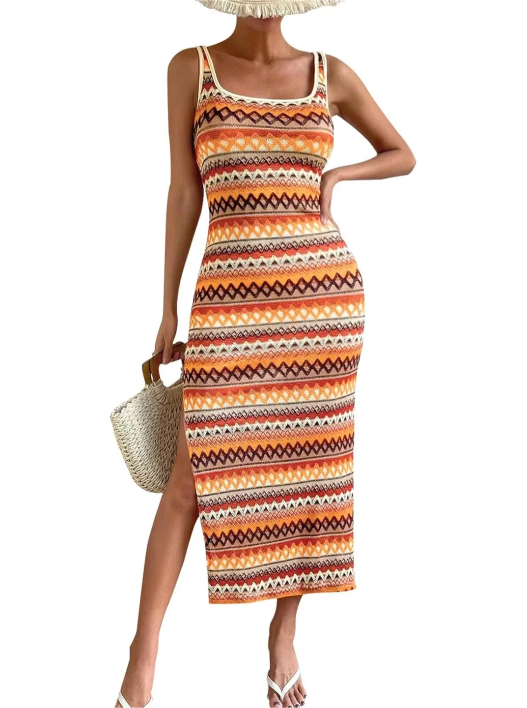 Pretty garden knitted dress