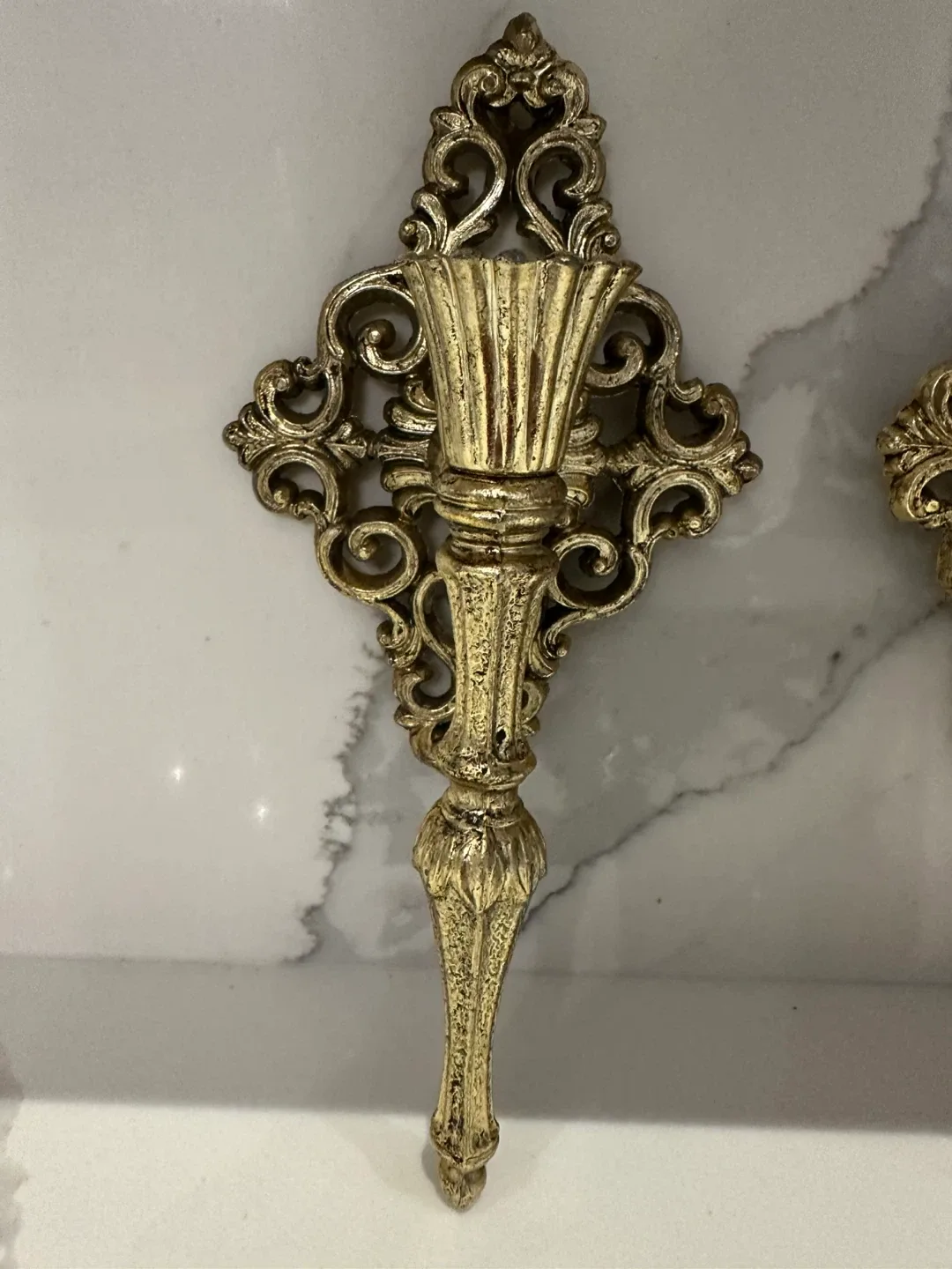 Vintage Gold Candle Wall Sconces - Set of 2 image indicator(2)