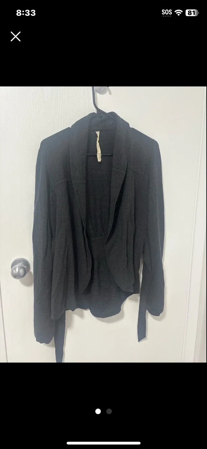 Free People Black Cardigan