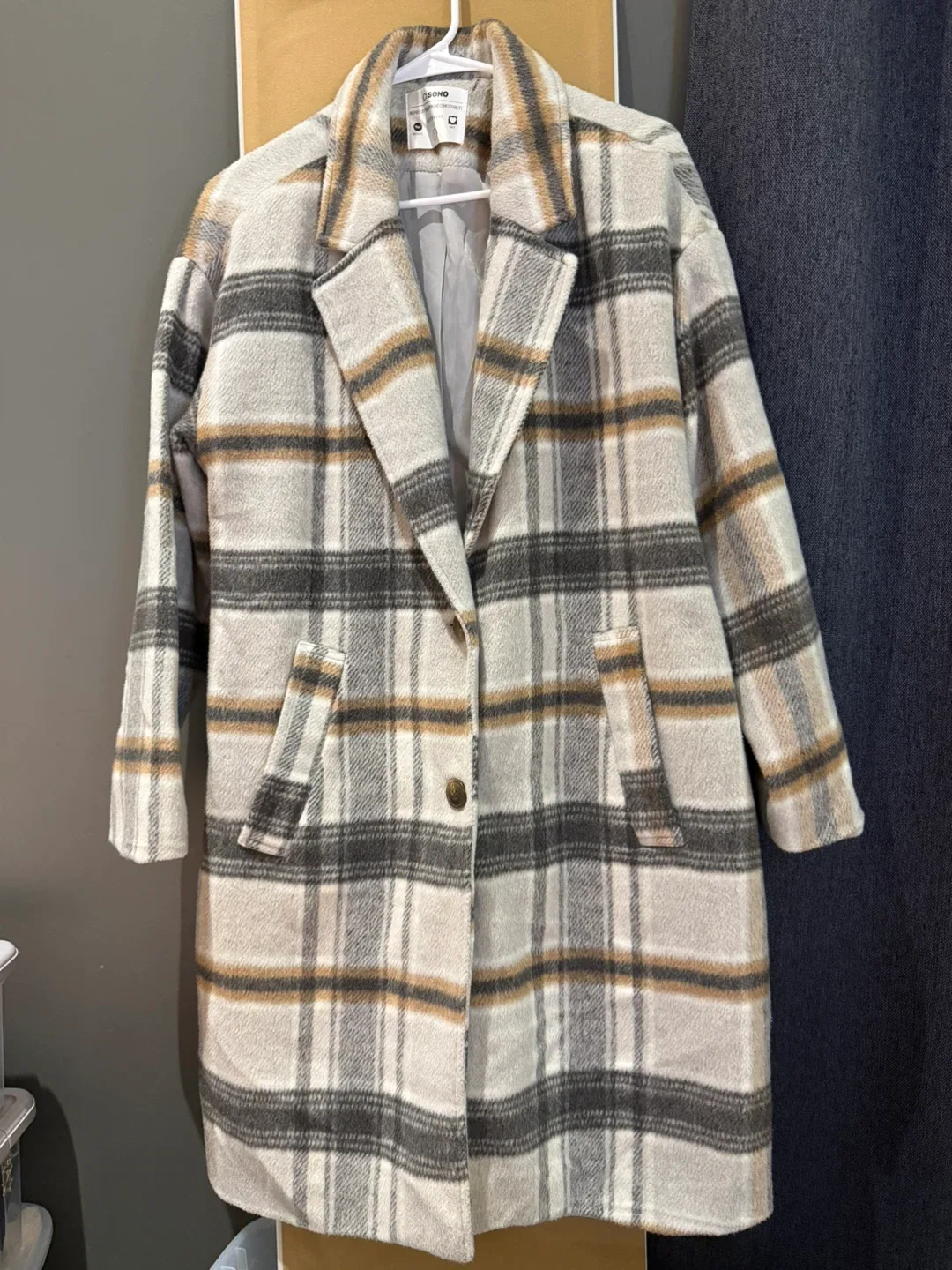 Ci SONO Plaid Coat - Size M